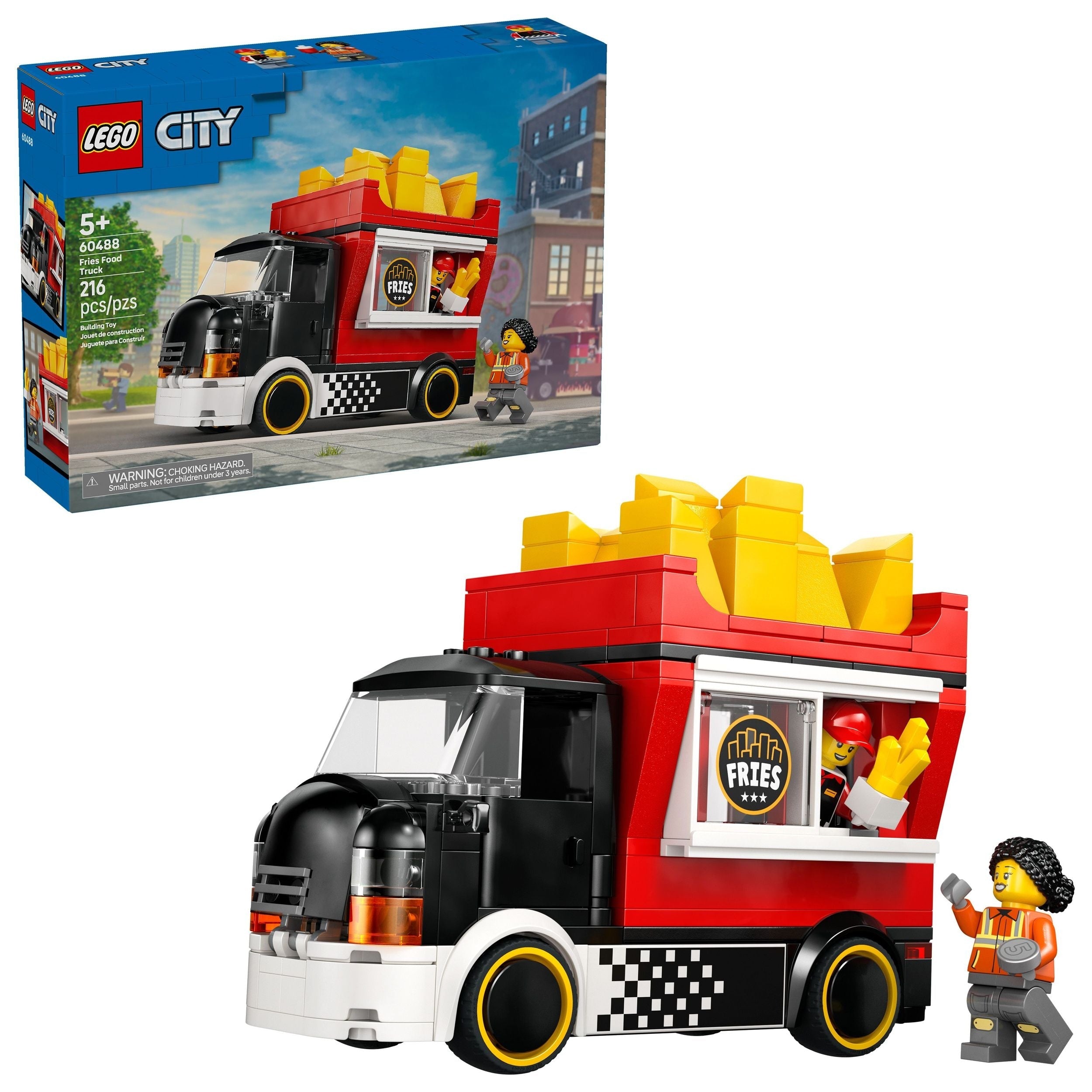 LEGO Stadt Pommes frites food truck Gebäude-set - 60488, 216-pcs, Alter 5+