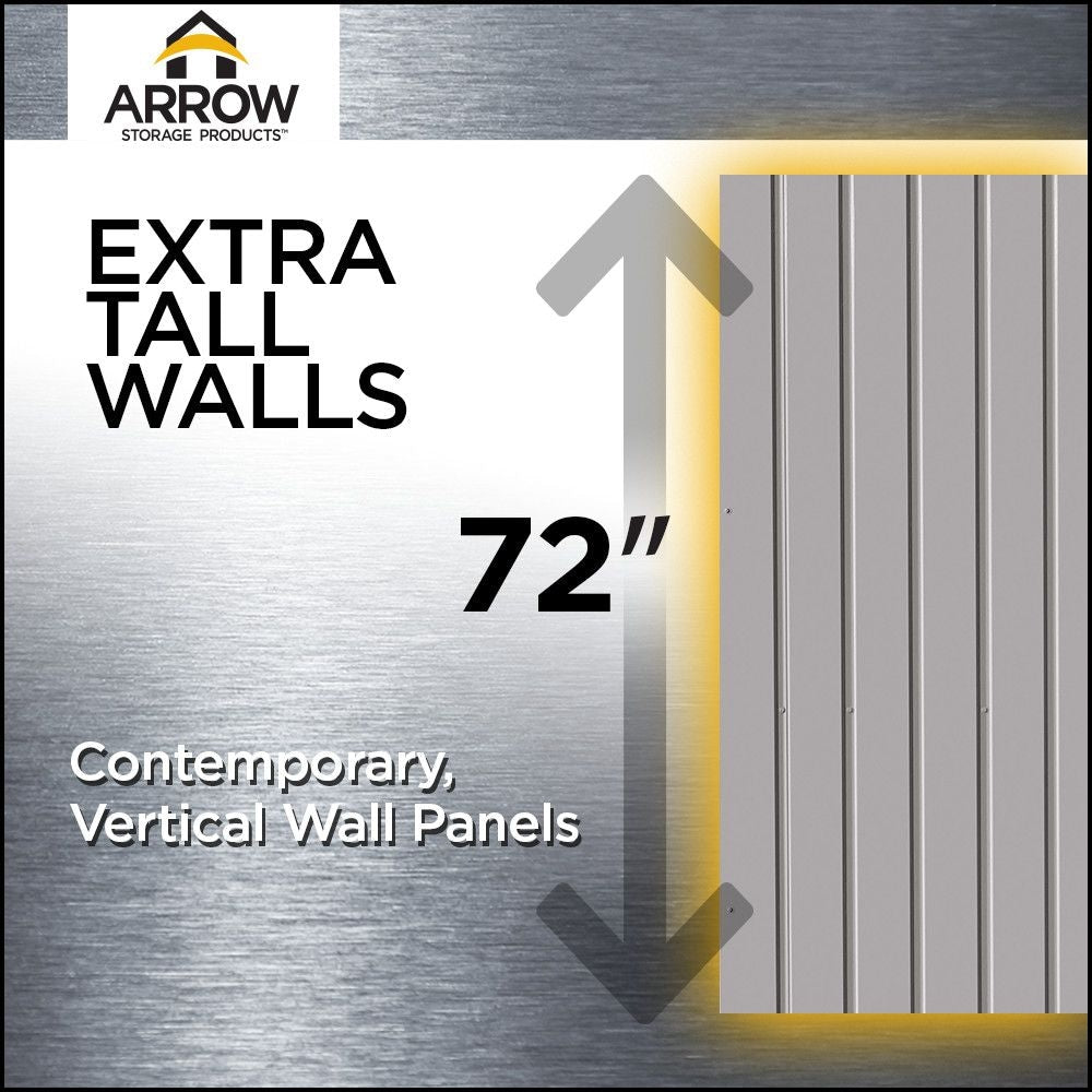 Arrow Elite 12x16-ft Anthrazit korrosionsbeständige Stahllagerhalle
