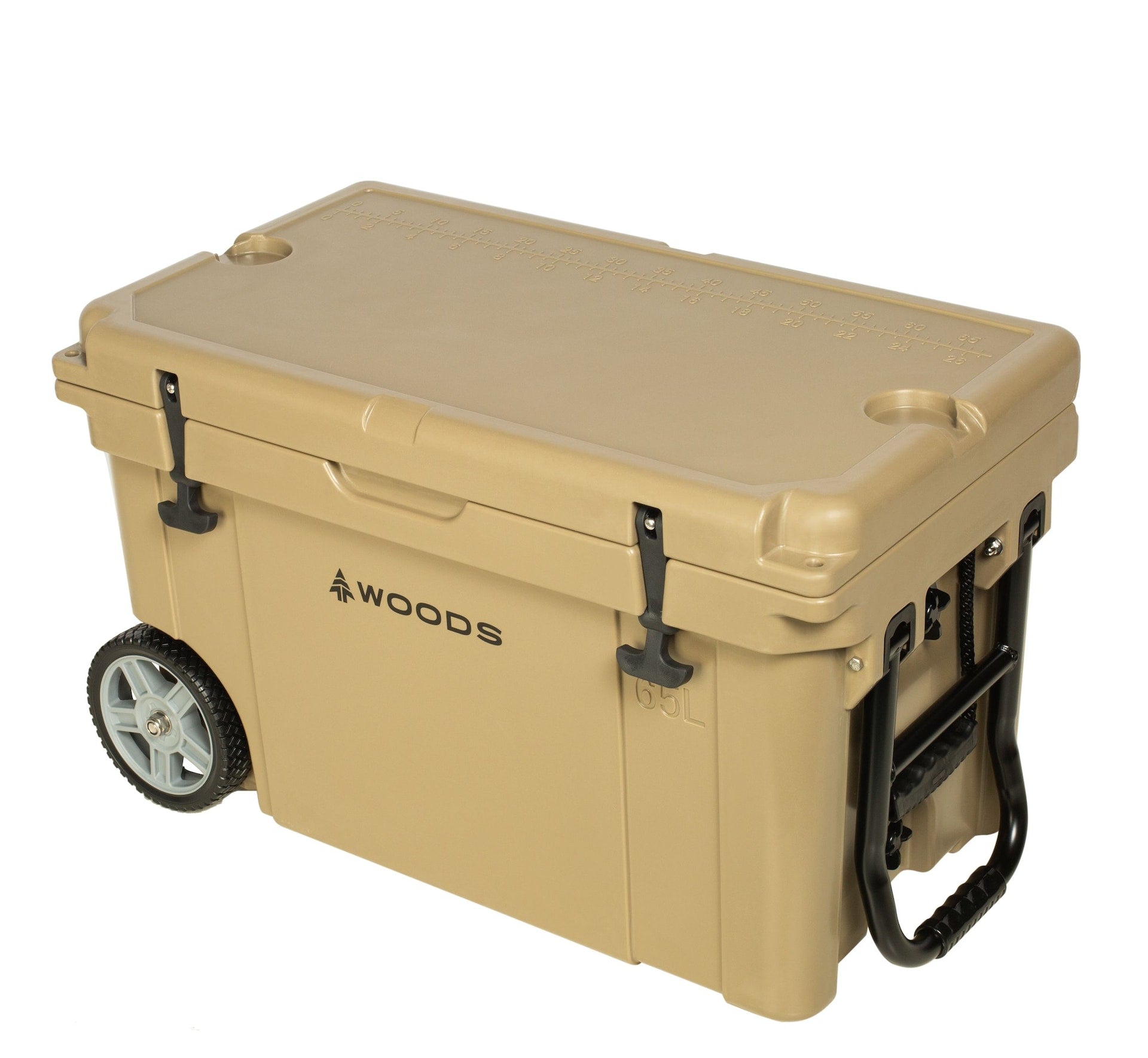 Woods arktische Rotationsformkühler mit Griff, 65-L, tan