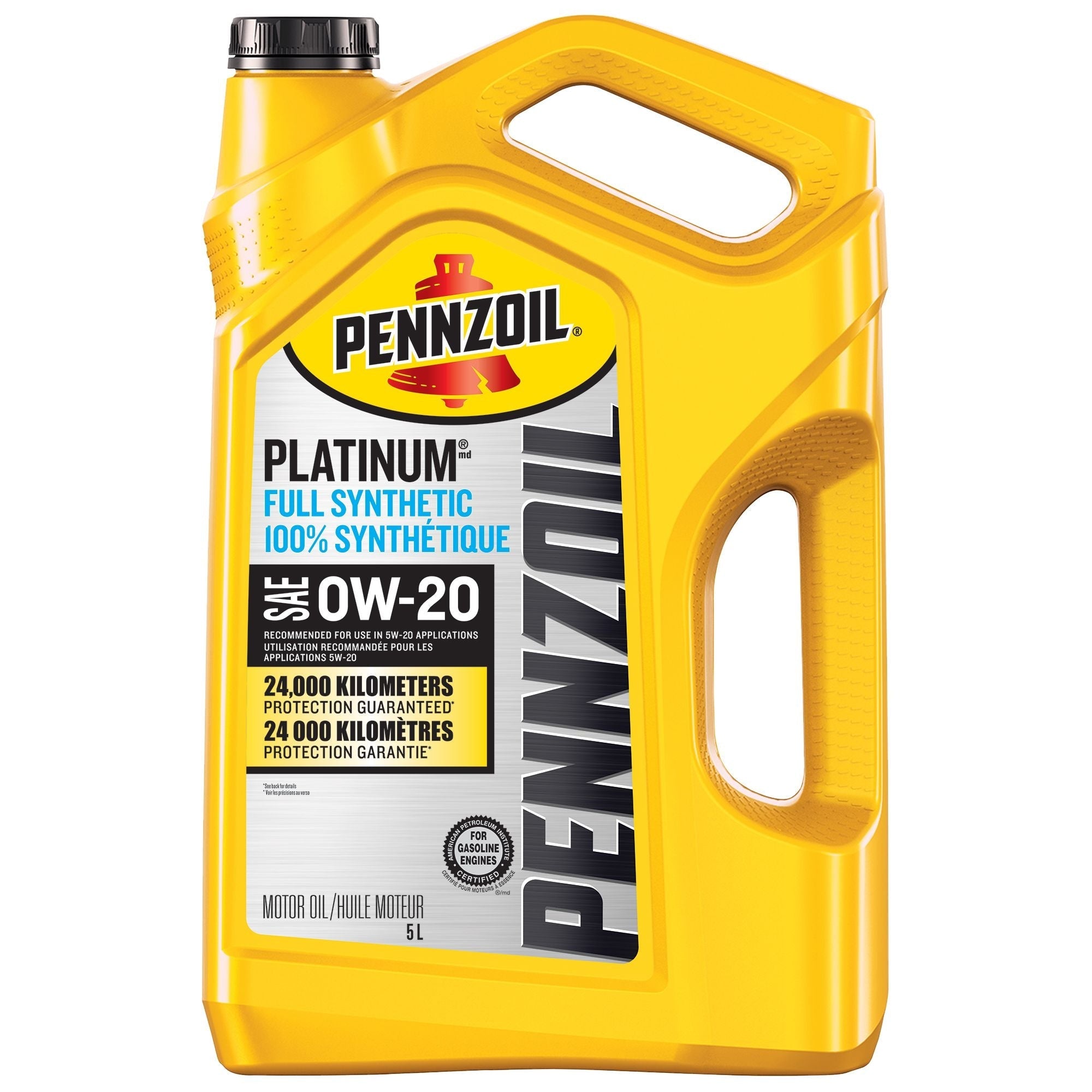 Pennzoil Platin 0W20 synthetisches Motor-/Motoröl, 5-L