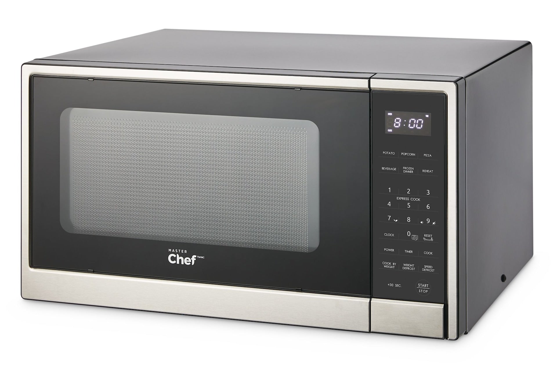 MasterChef Mikrowelle, Edelstahl, 1,3-cu-ft