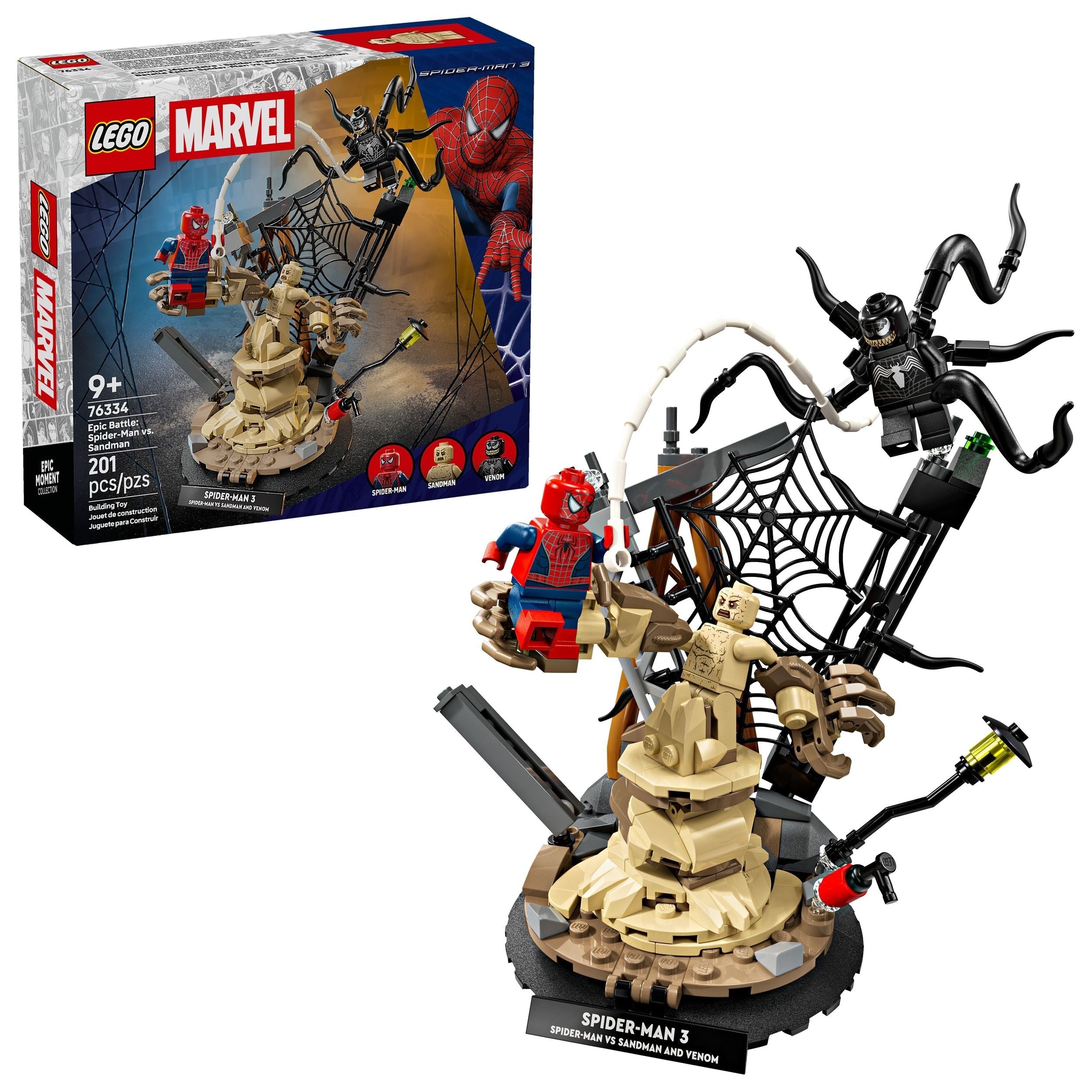 LEGO Wunderschöne epische Schlacht: Spider-Man vs. Sandman - 76334, 201-pcs, Alter 9+