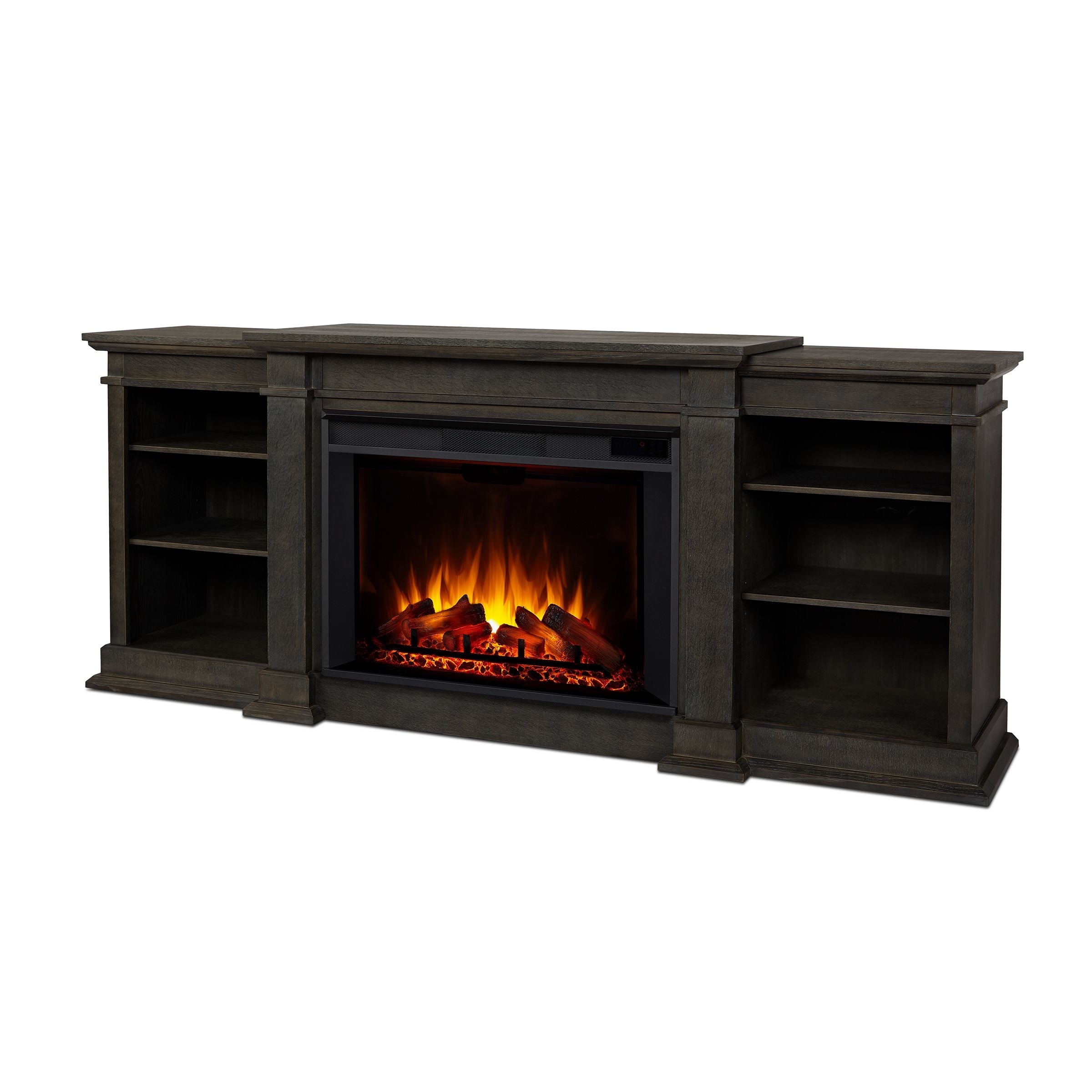 Real Flame eliot grand entertainment vividflame elektrischer kamin-TV-stand, 1500W, beinhaltet fernbedienung & firebox, antik grau