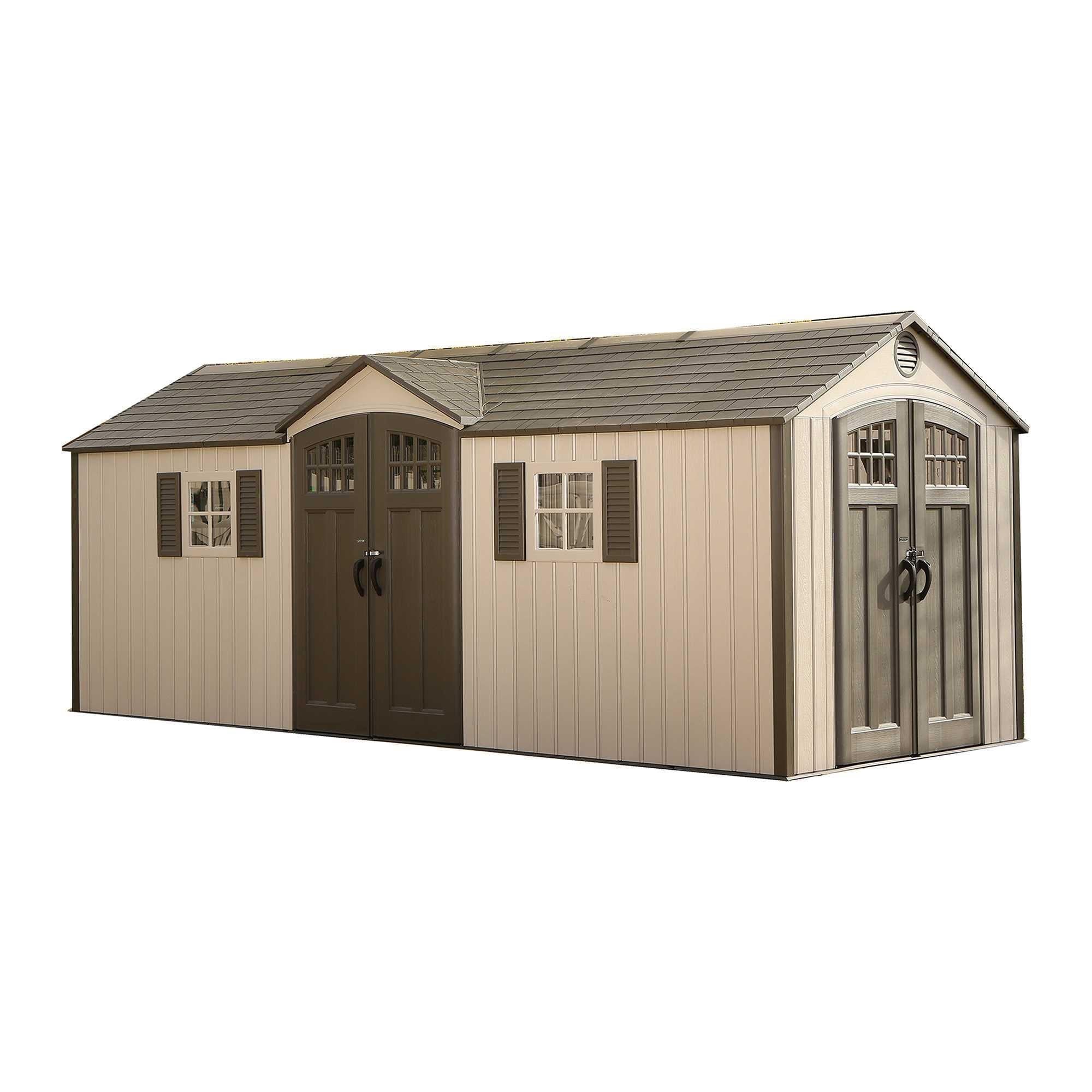 Lifetime Außenlagerhaus mit zweiseitigem Eingang, 20 x 8-ft