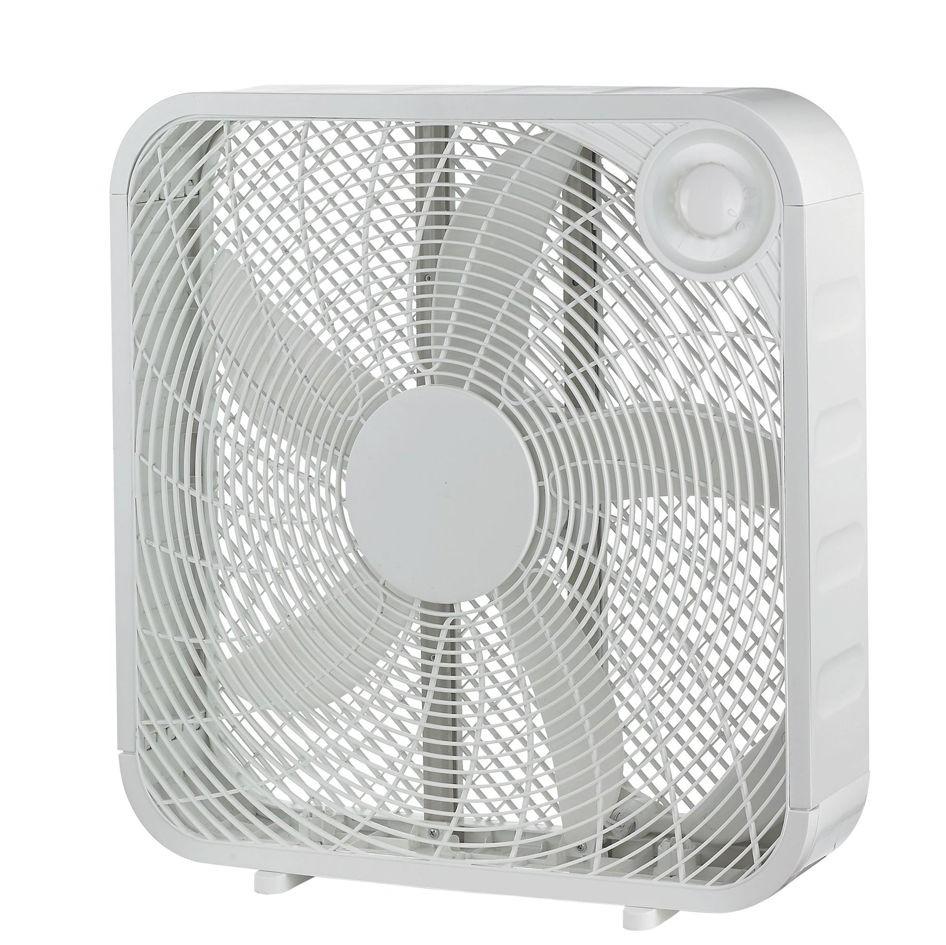 For Living tragbare Box/Bodenventilator aus Kunststoff mit 5 Klingen, 2-Gang, weiß, 20-in