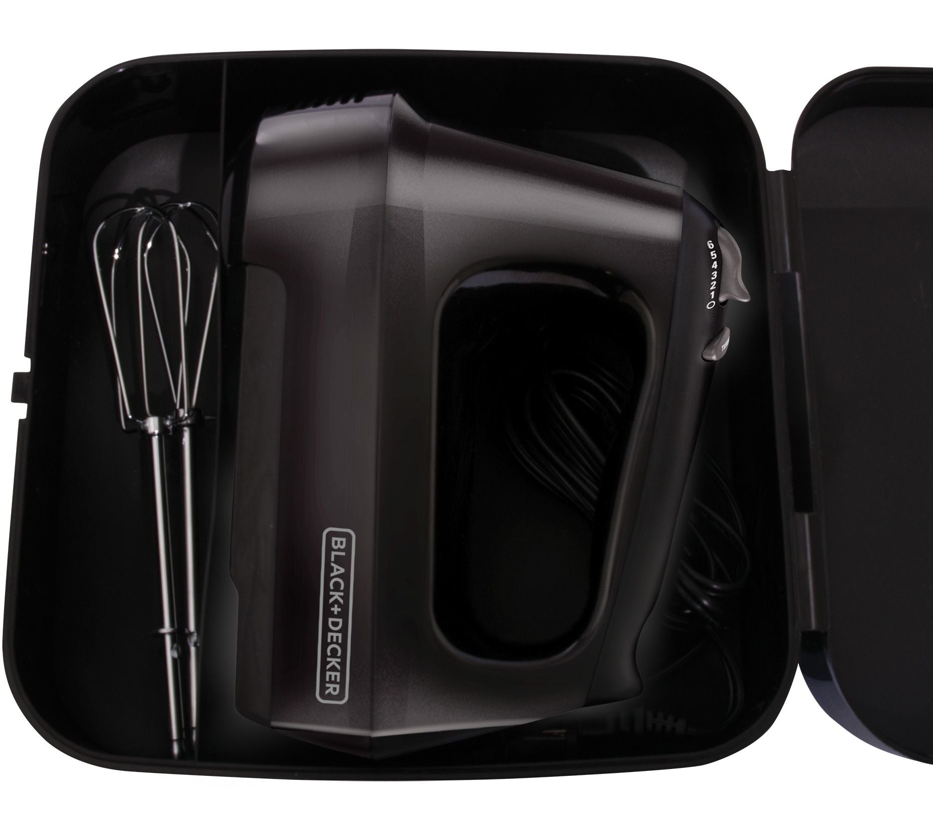 Black & Decker 6-Gangs-Handmixer mit Lagergehäuse schwarz