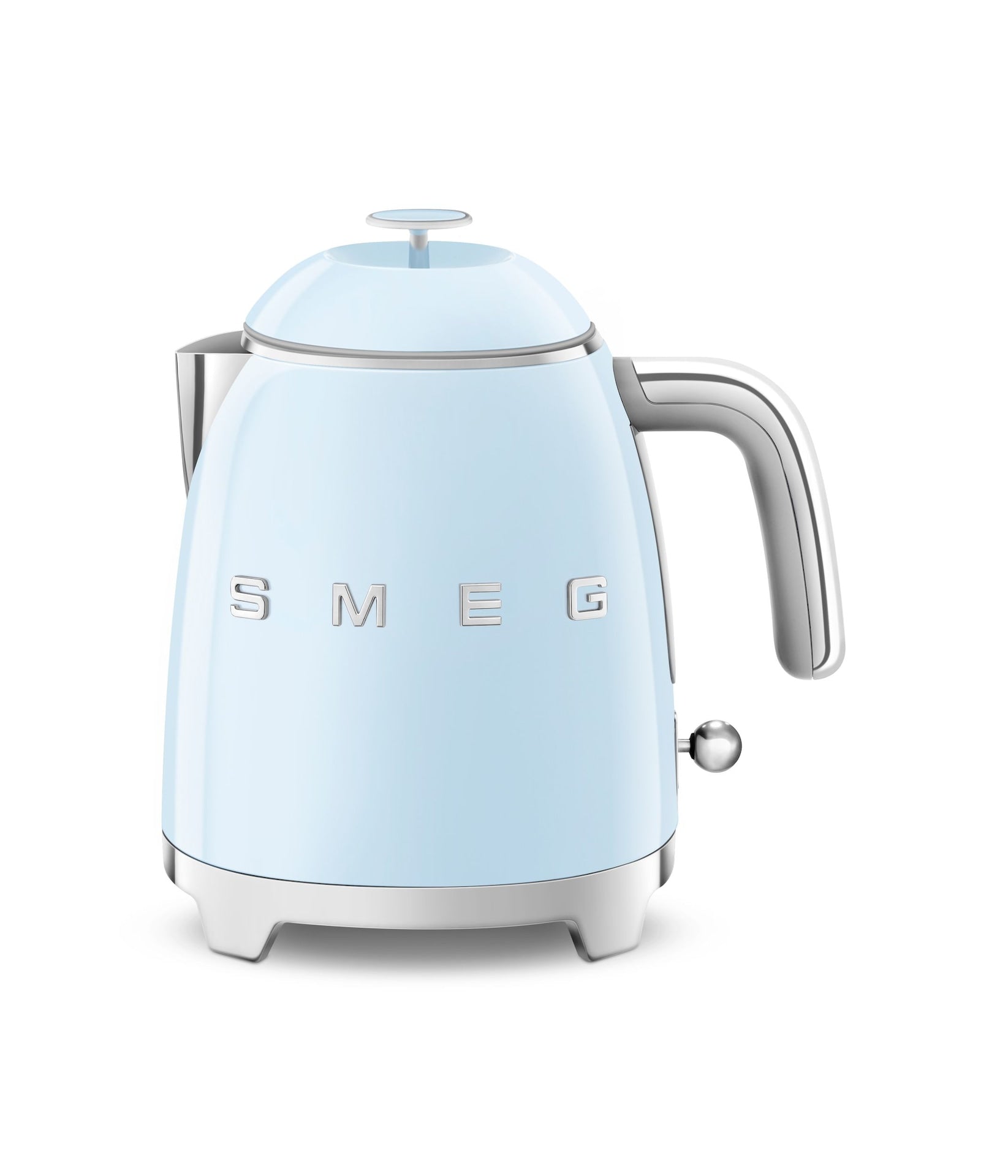 Smeg Elektro-Mini-Kessel im Retro-Stil mit schnurloser Basis, hellblau, 0,8-l