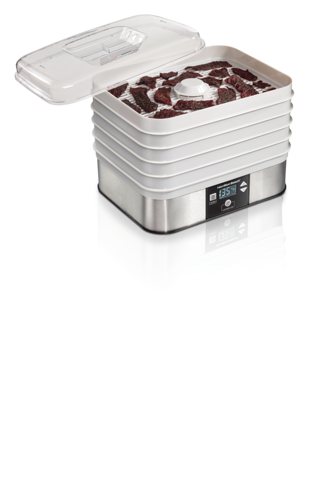 Hamilton Beach Digitaler Lebensmittel-Dehydrator mit einstellbarem Thermostat, grau