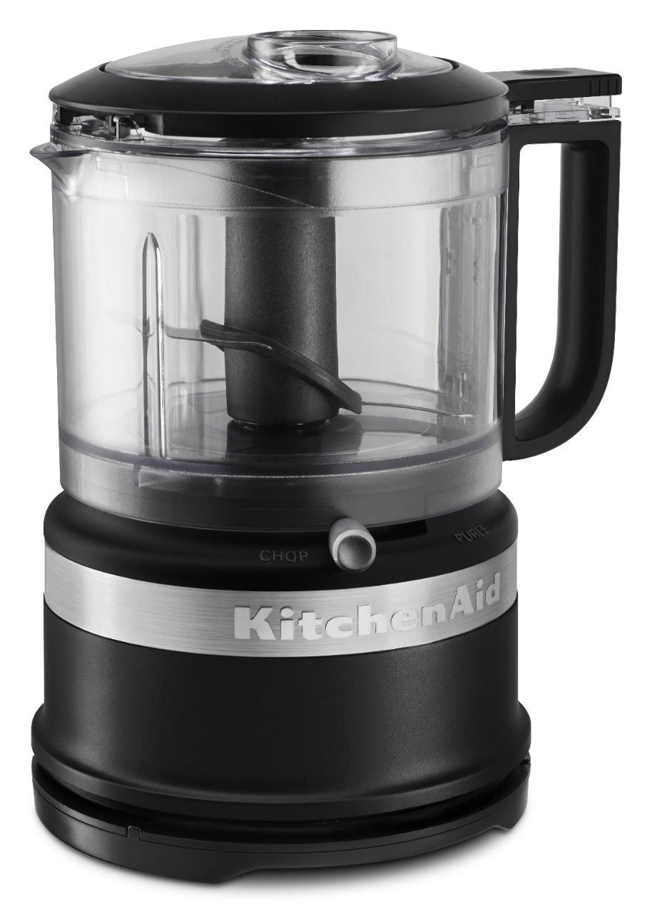 KitchenAid kompakter Lebensmittelhäcksler mit sicheren Teilen für Geschirrspüler, schwarz