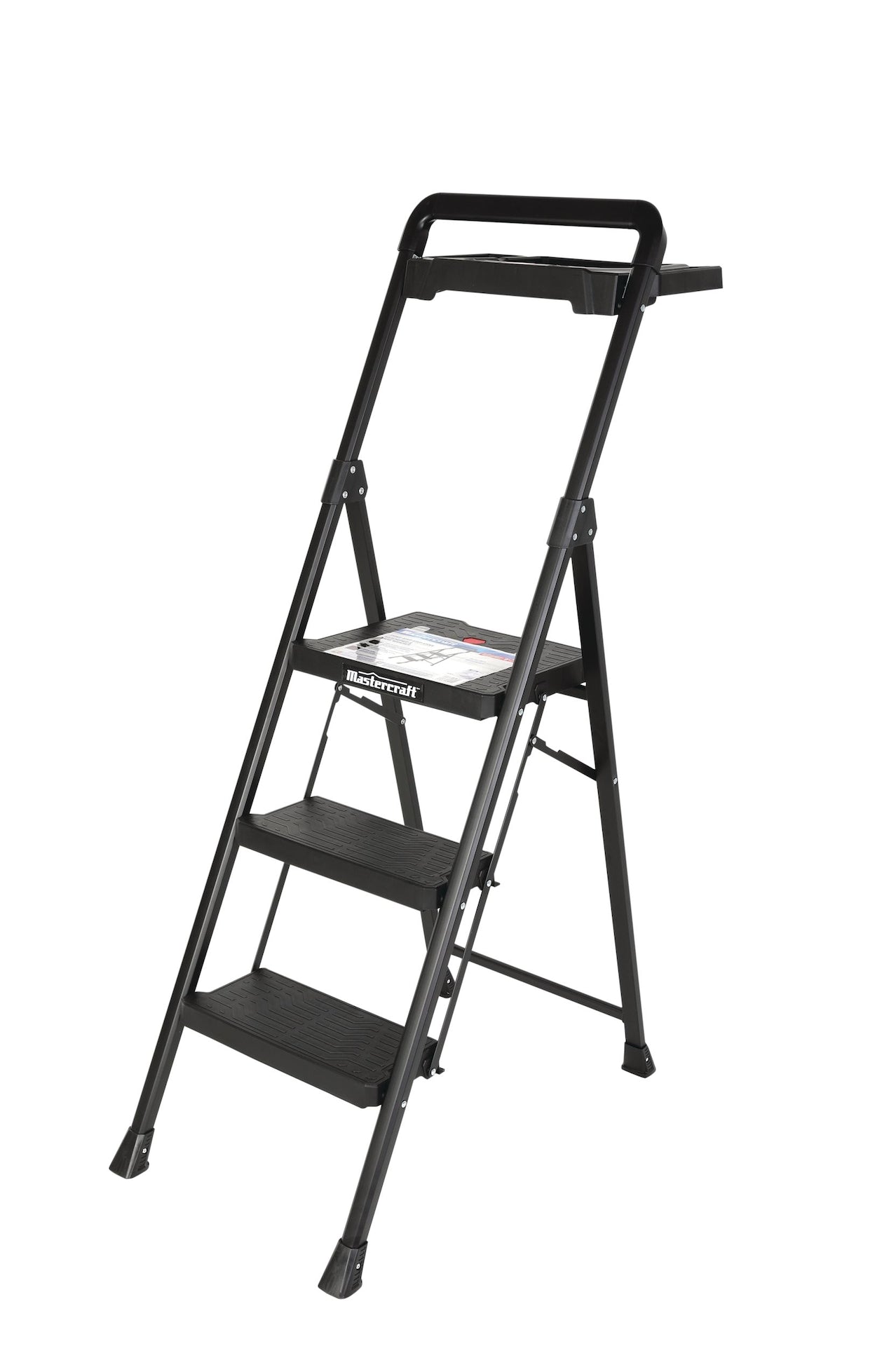 Mastercraft 3-Stufenleiter Heavy Duty Metall / Kunststoff Faltung Step Hocker, 300-lb, 4,5 ft