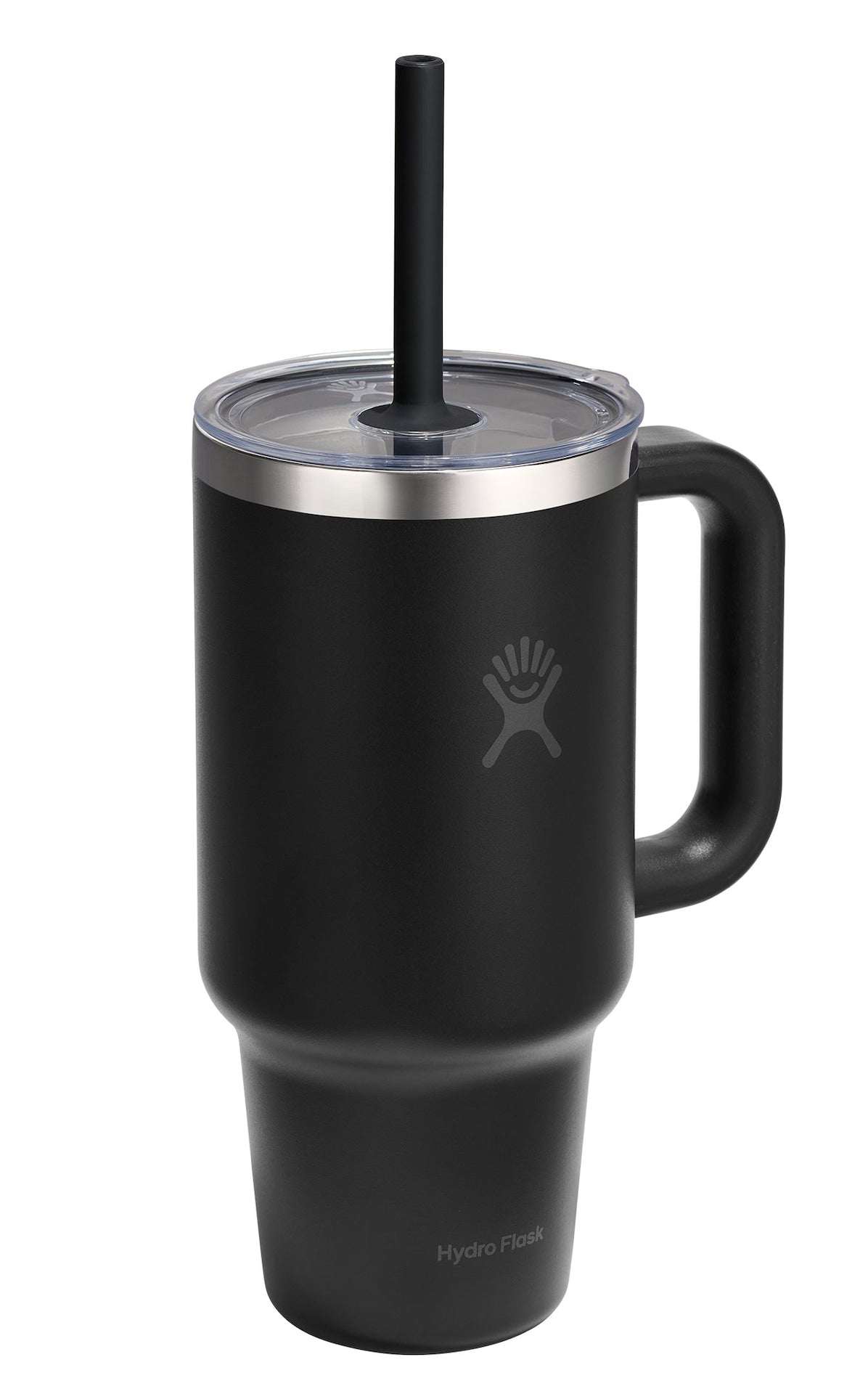 Hydro Flask Edelstahl isoliert Reise-Tumbler-Becher mit klarem Strohdeckel & Griff, verschiedene Farben, 32-oz
