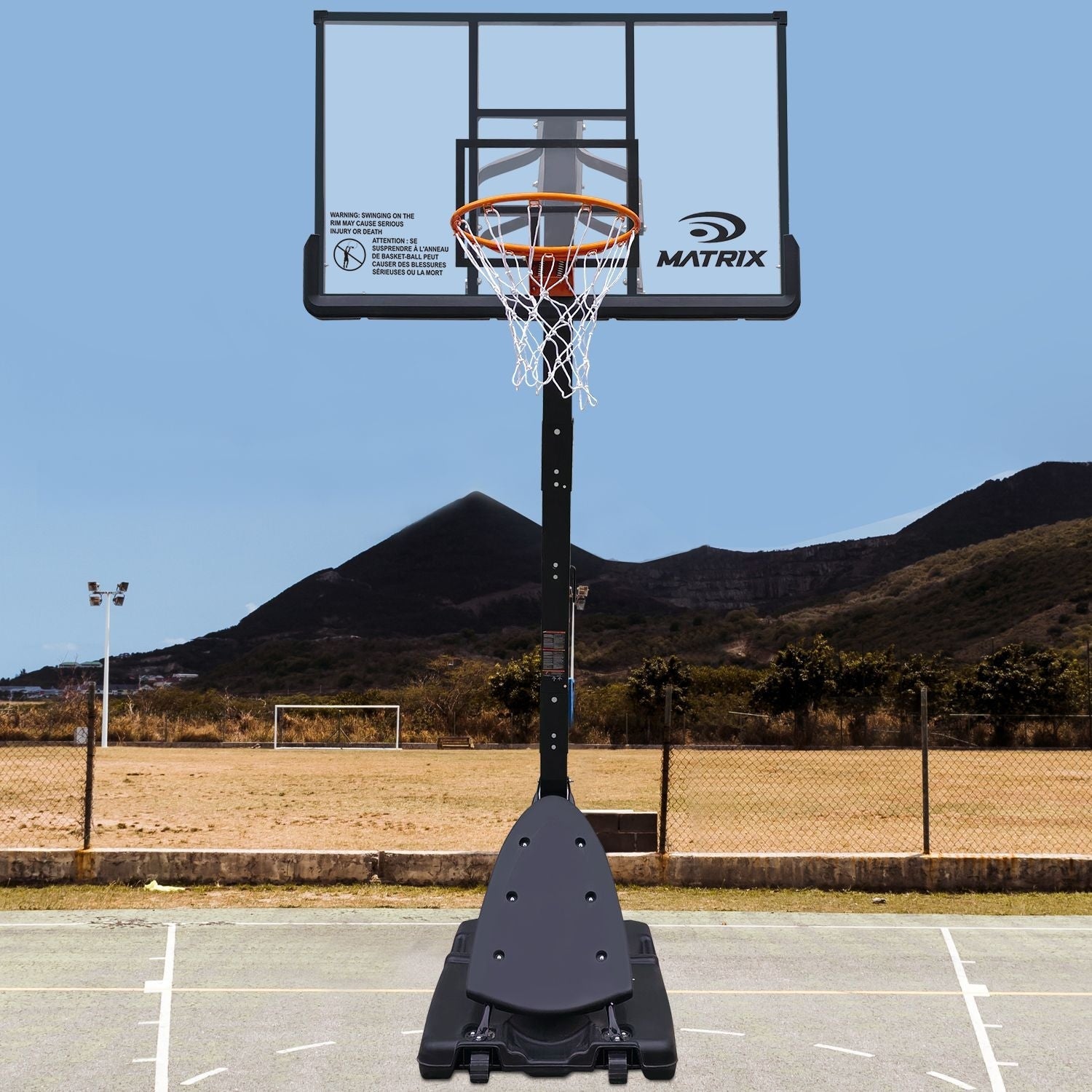 MATRIX tragbares verstellbares Basketballsystem, 54-in