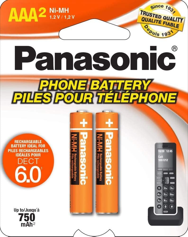 Panasonic wiederaufladbarer AAA-Akku für schnurlose Telefone (HHR4DPA2BA)