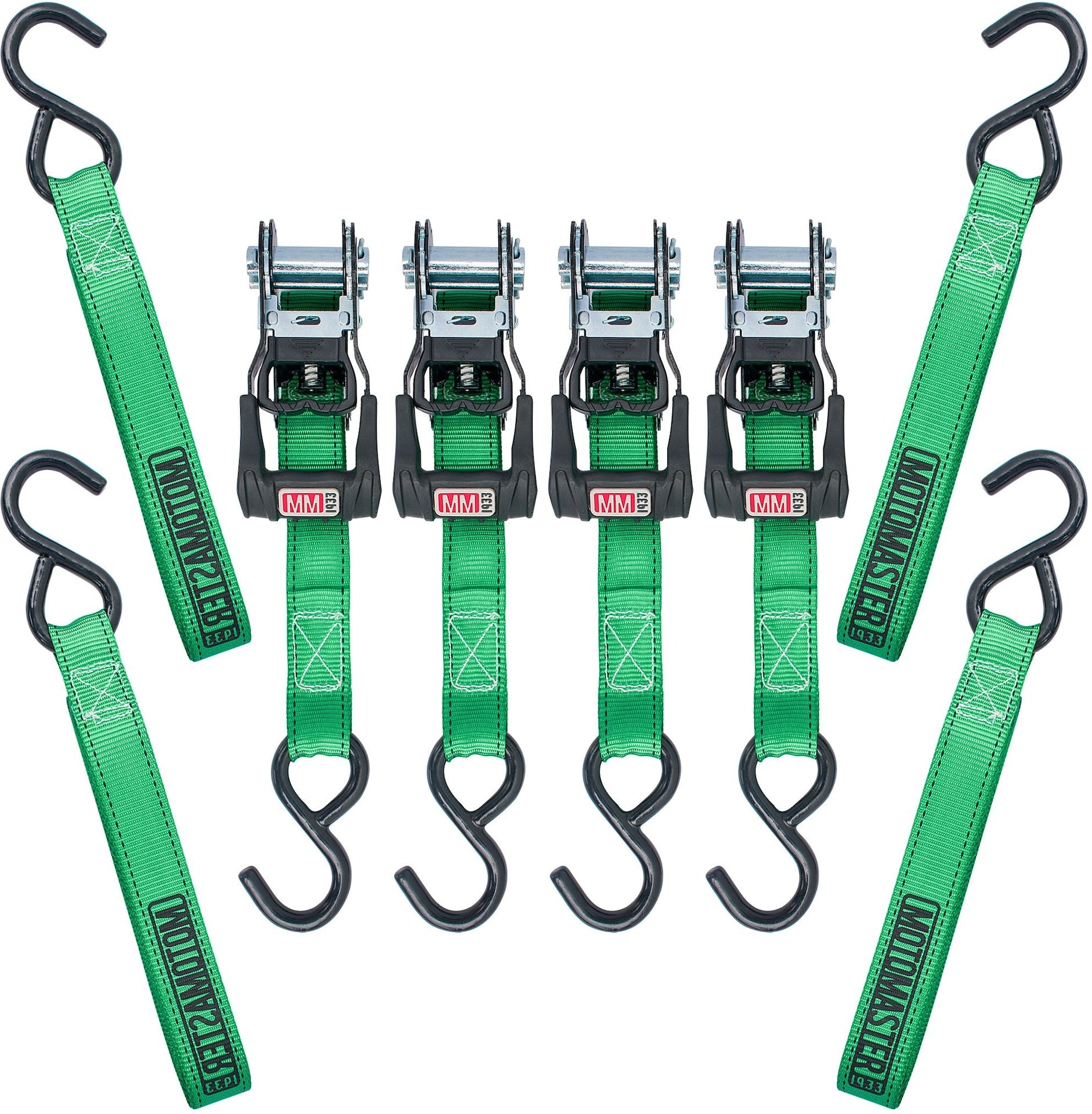 MotoMaster 1.500-lb Ratsche-Bindegurte, mit gepolstertem Griff, 1-in x 14-ft, (2,5 cm x 4,3 m), 4-pk