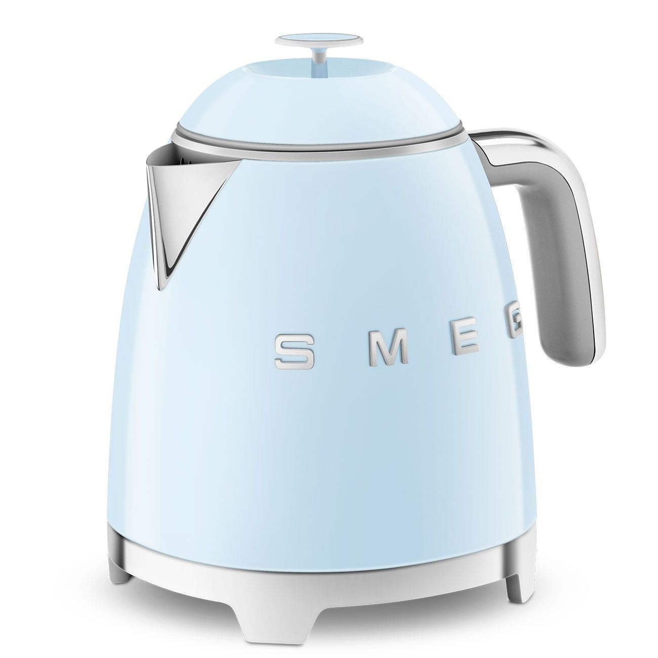Smeg Elektro-Mini-Kessel im Retro-Stil mit schnurloser Basis, hellblau, 0,8-l