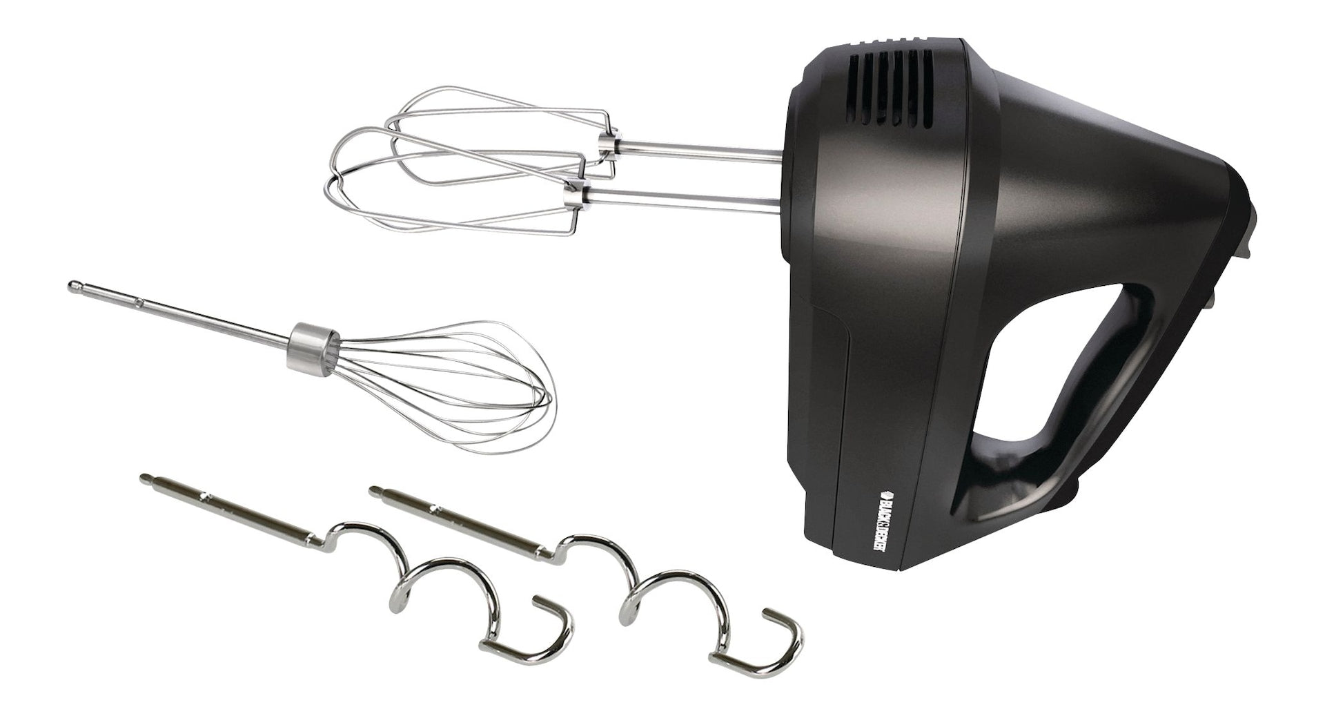Black & Decker 6-Gangs-Handmixer mit Lagergehäuse schwarz
