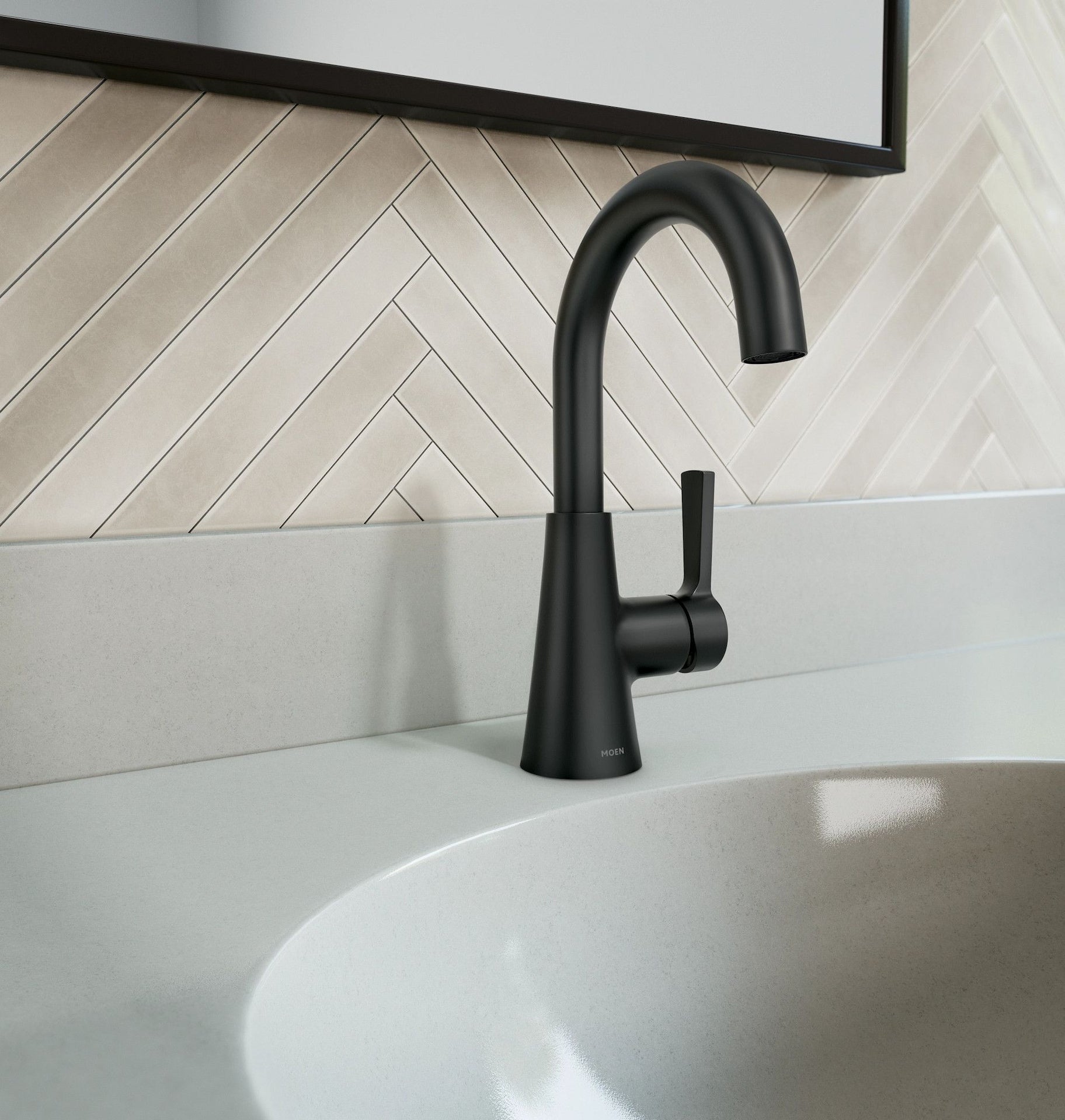 Moen mikah Eingriff Badezimmer Wasserhahn, matt schwarz