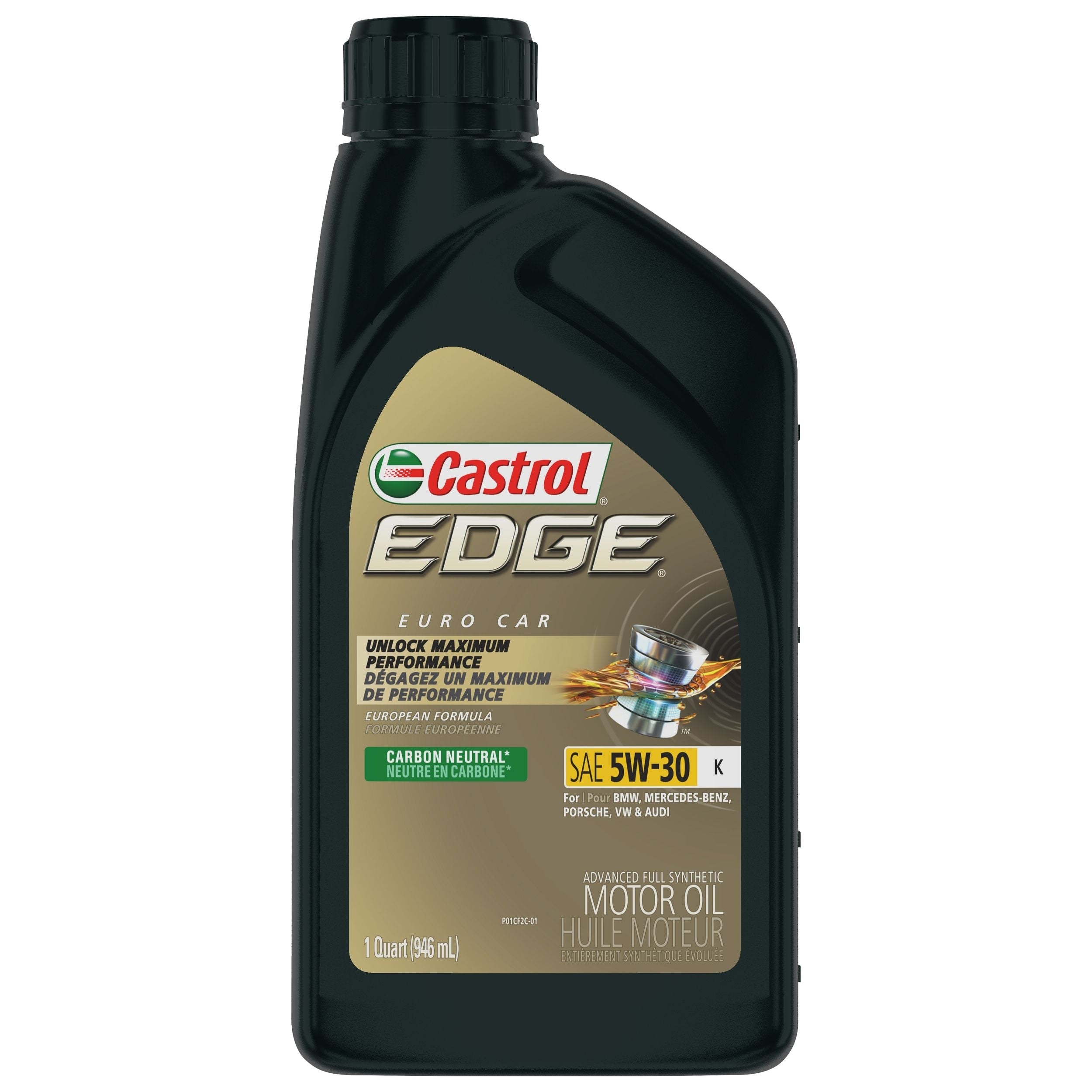 Castrol EDGE Euro k 5W30 fortgeschrittenes synthetisches Motor-/Motoröl, 946-mL
