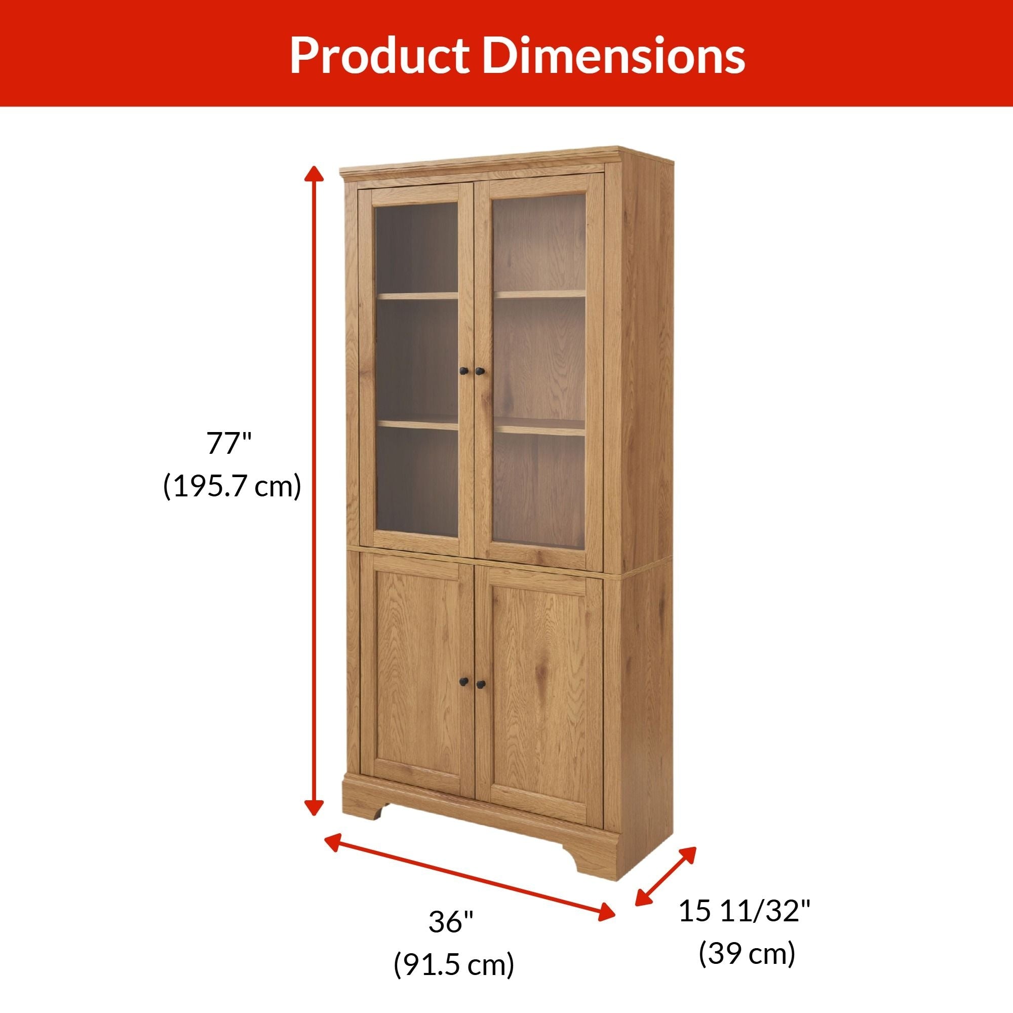 Canvas Mehrzweckschrank, Eichenholz