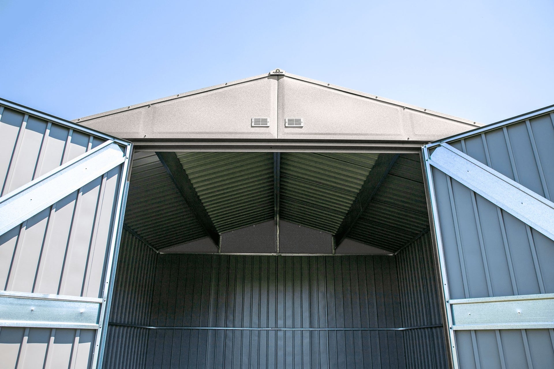 Arrow Elite 14x14-ft cool grau korrosionsbeständige Stahllagerhalle