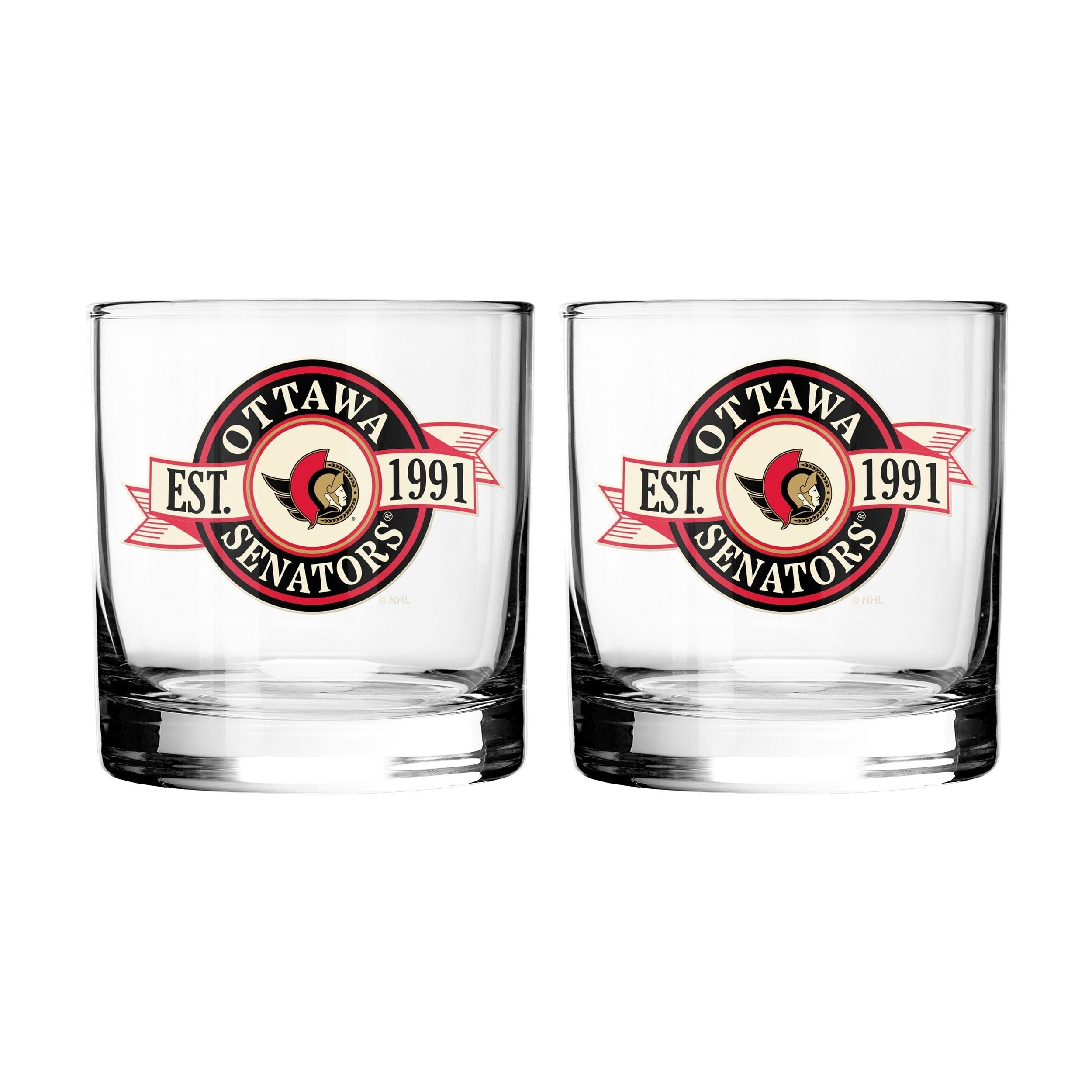 NHL Ottawa Senators Hockeyfelsenglas, 2-pk