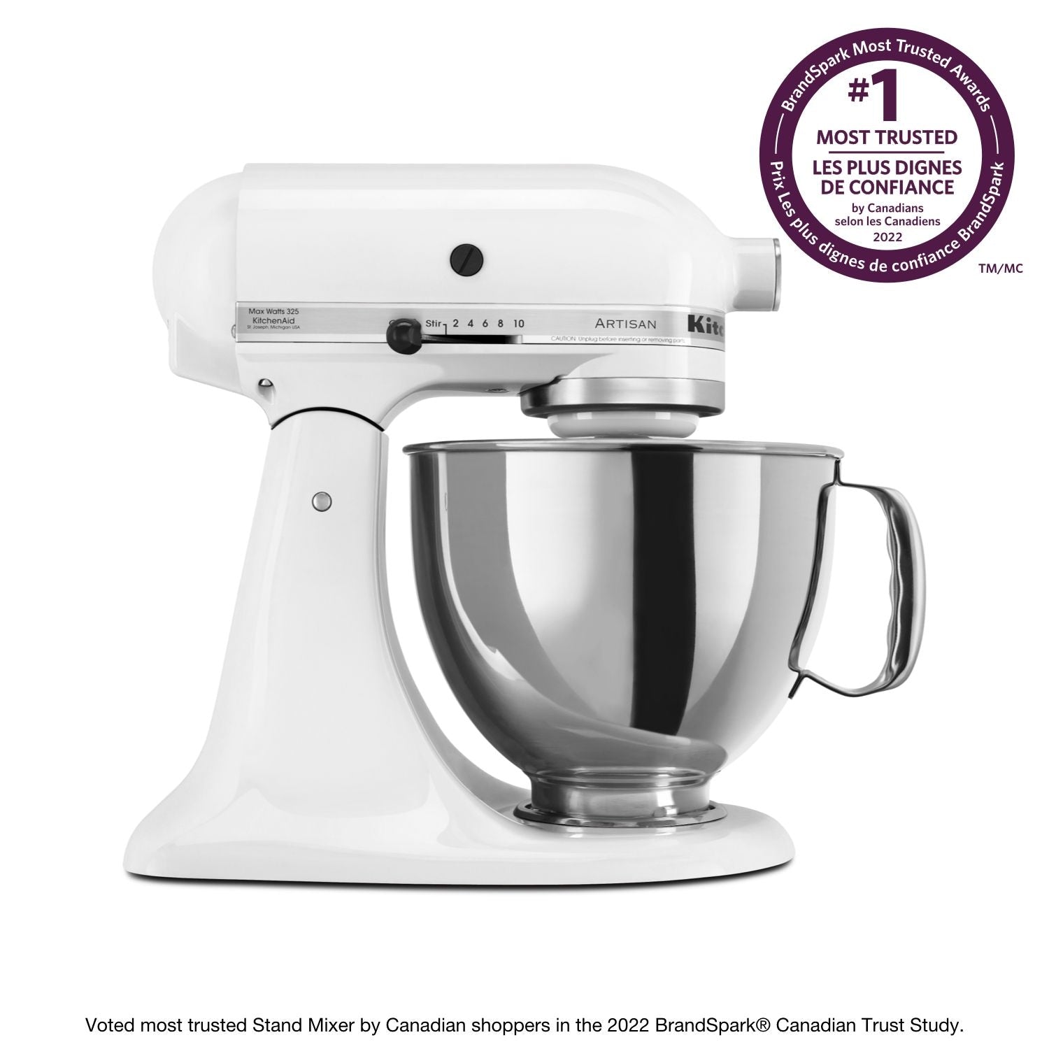 KitchenAid handwerklicher 5-Quart-Kippkopf-Ständermischer, weiß