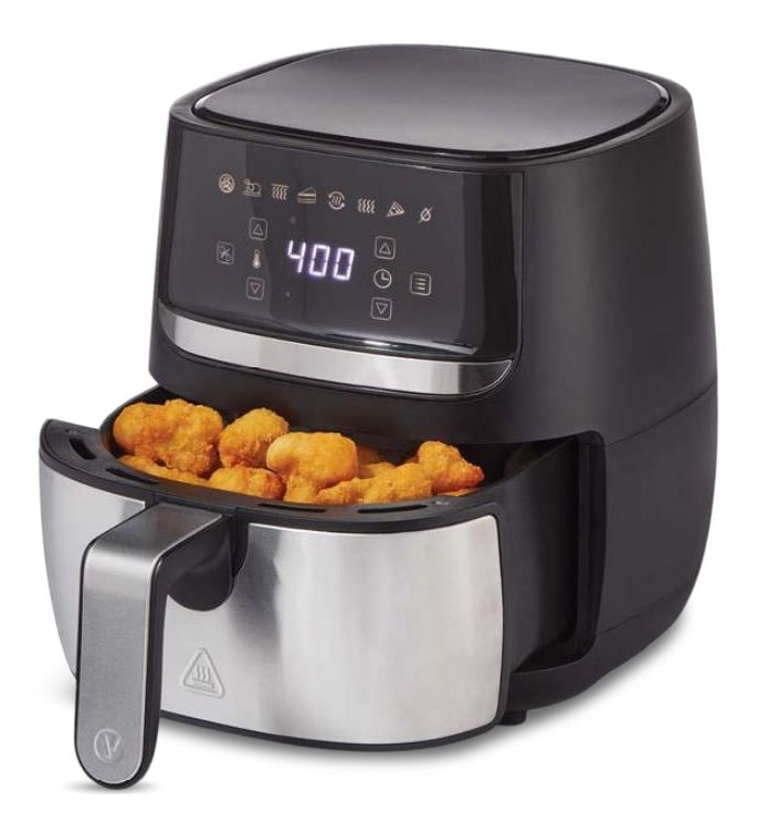 Vida by PADERNO Antihaft-Luftfritteuse aus nichtrostendem Stahl, 4-qt