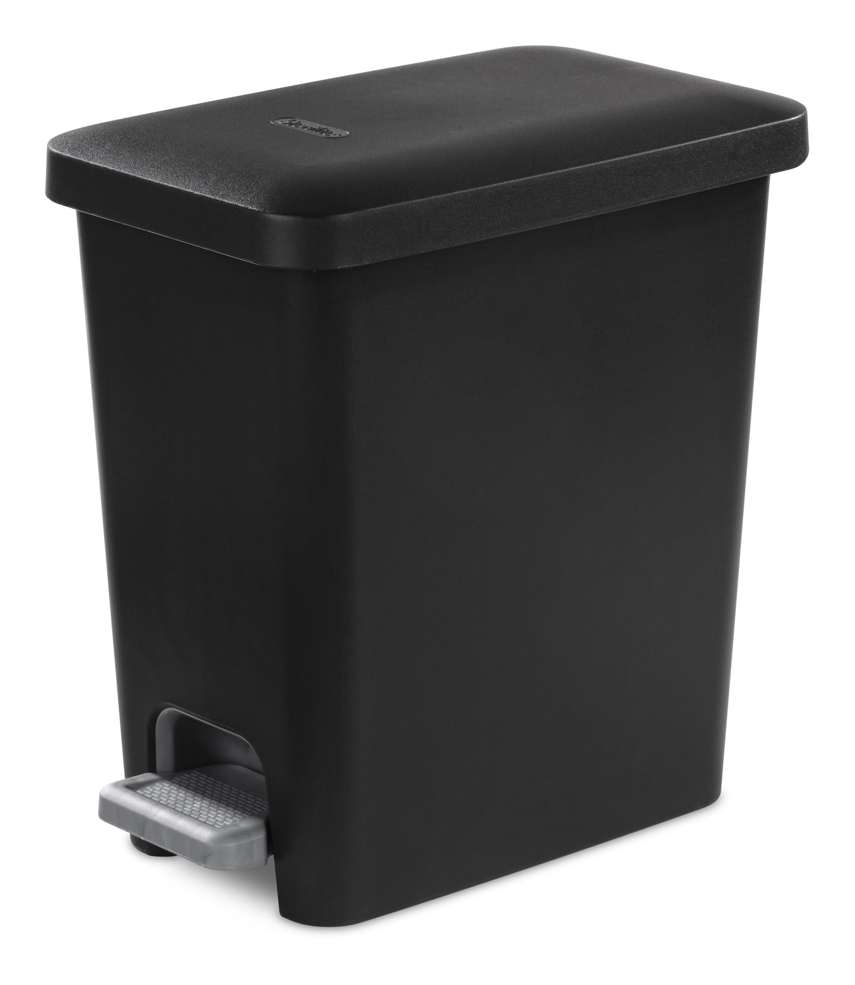 Sterilite ultraplastische rechteckige Stufendose, schwarz, 10,2-l