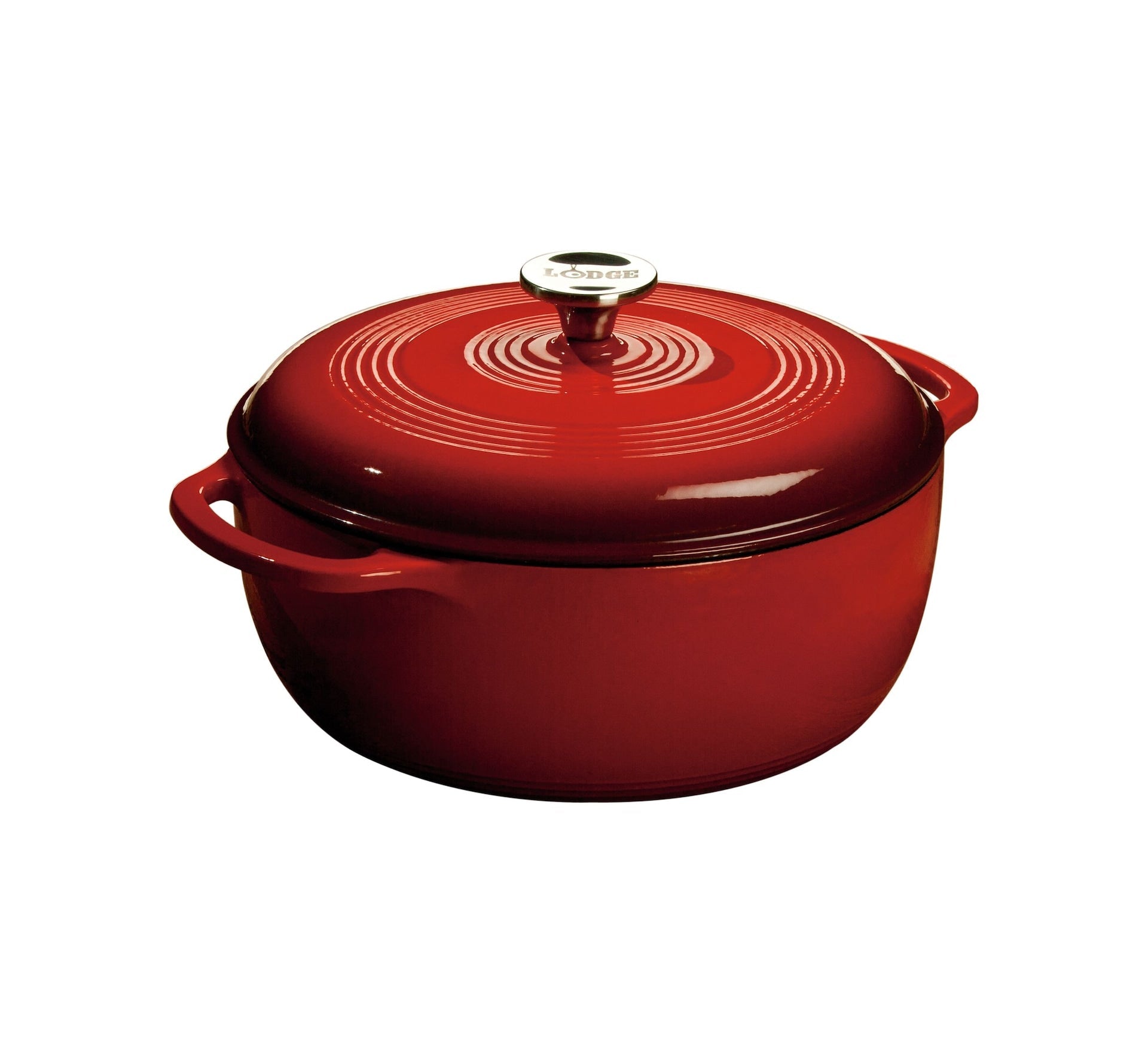 Lodge Schmelzguss, niederländischer Ofen, rot, 6-qt