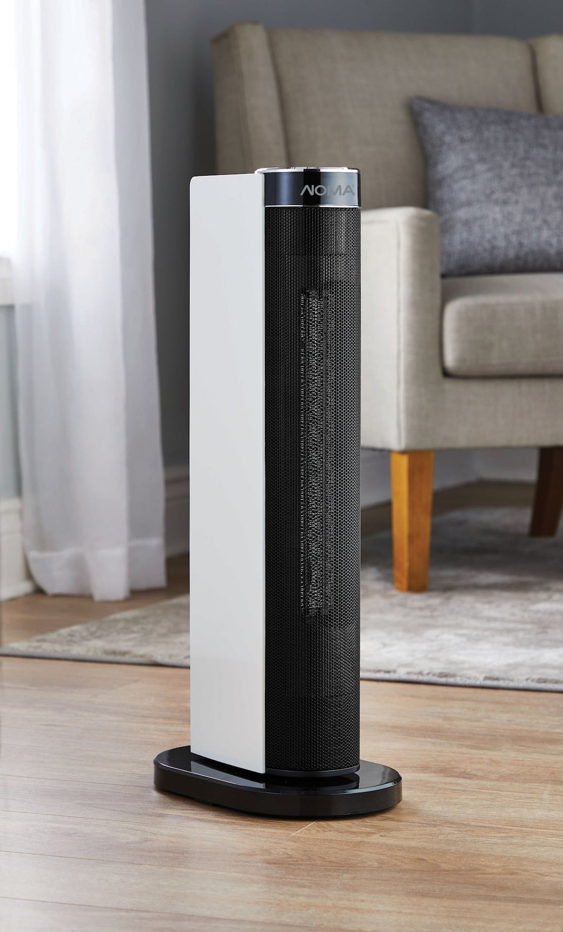 NOMA Digitale Turmkeramikheizung mitFernsteuerung & Thermostat, 1500W, weiß, 24-in