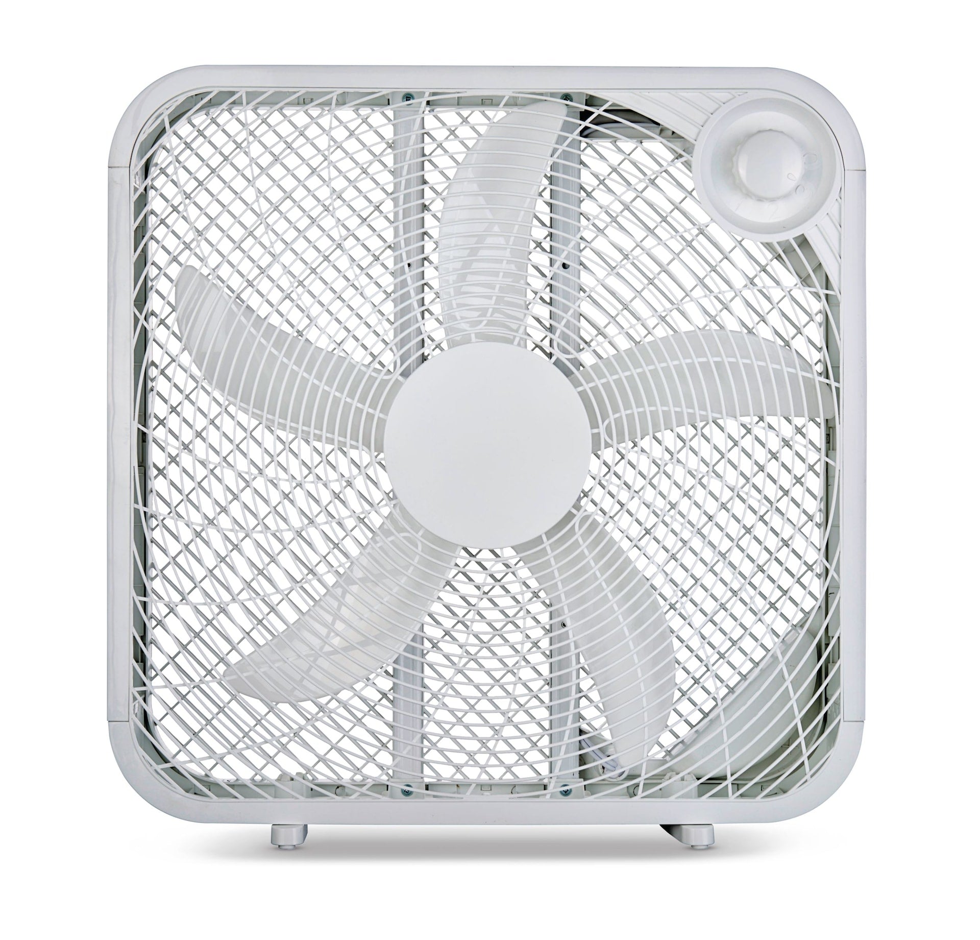 For Living tragbare Box/Bodenventilator aus Kunststoff mit 5 Klingen, 2-Gang, weiß, 20-in