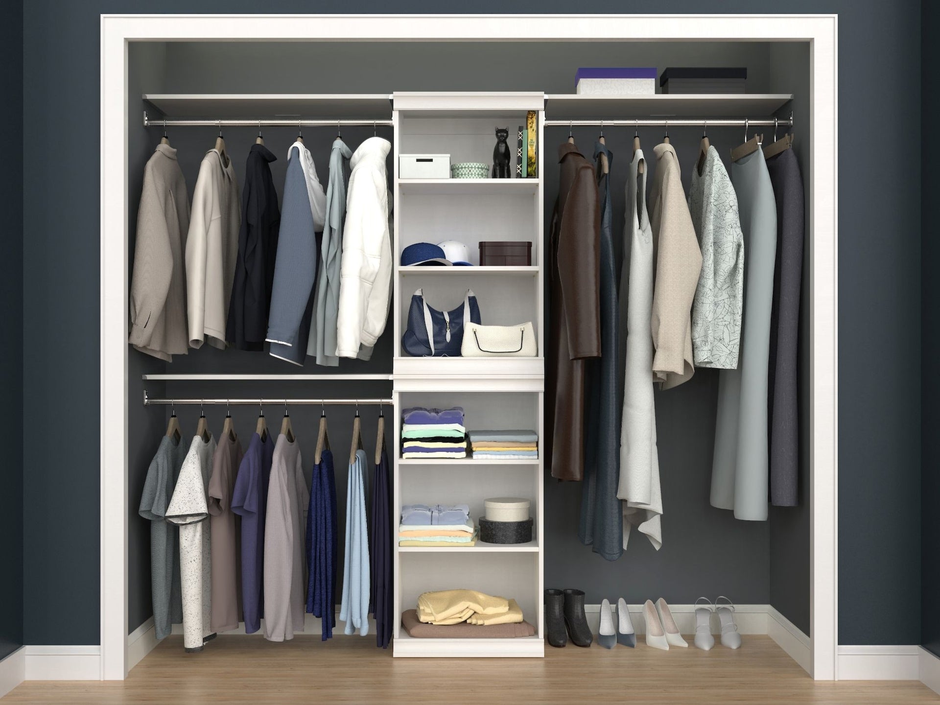 ClosetMaid modulares stapelbares Schranklagerregal, weiß
