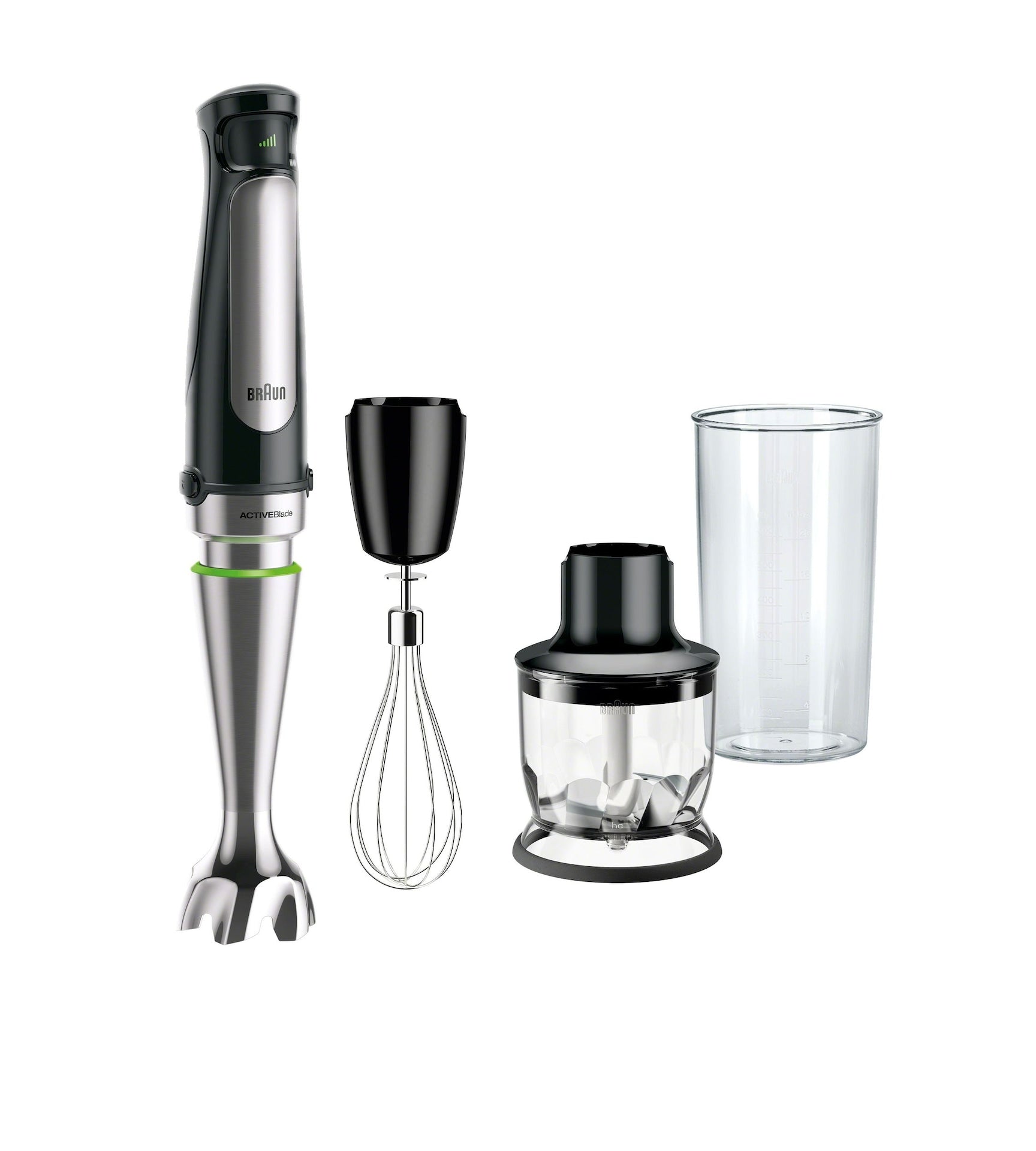 Braun Handmixer & 1,5-Cup Küchenmaschine mit Whiskey und Becher