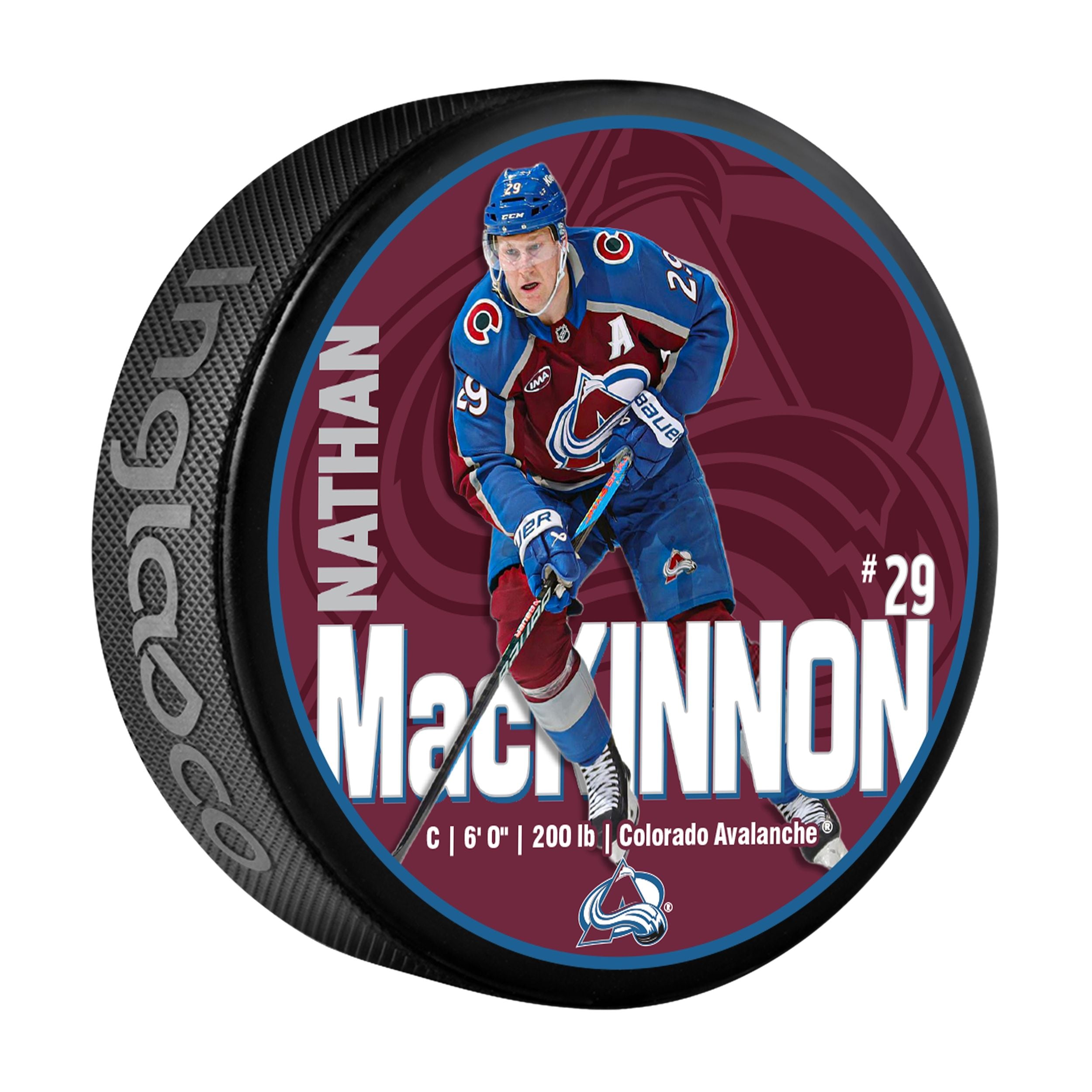 NHL colorado avalanche nathan mackinnon Hockeypuck, 6-oz