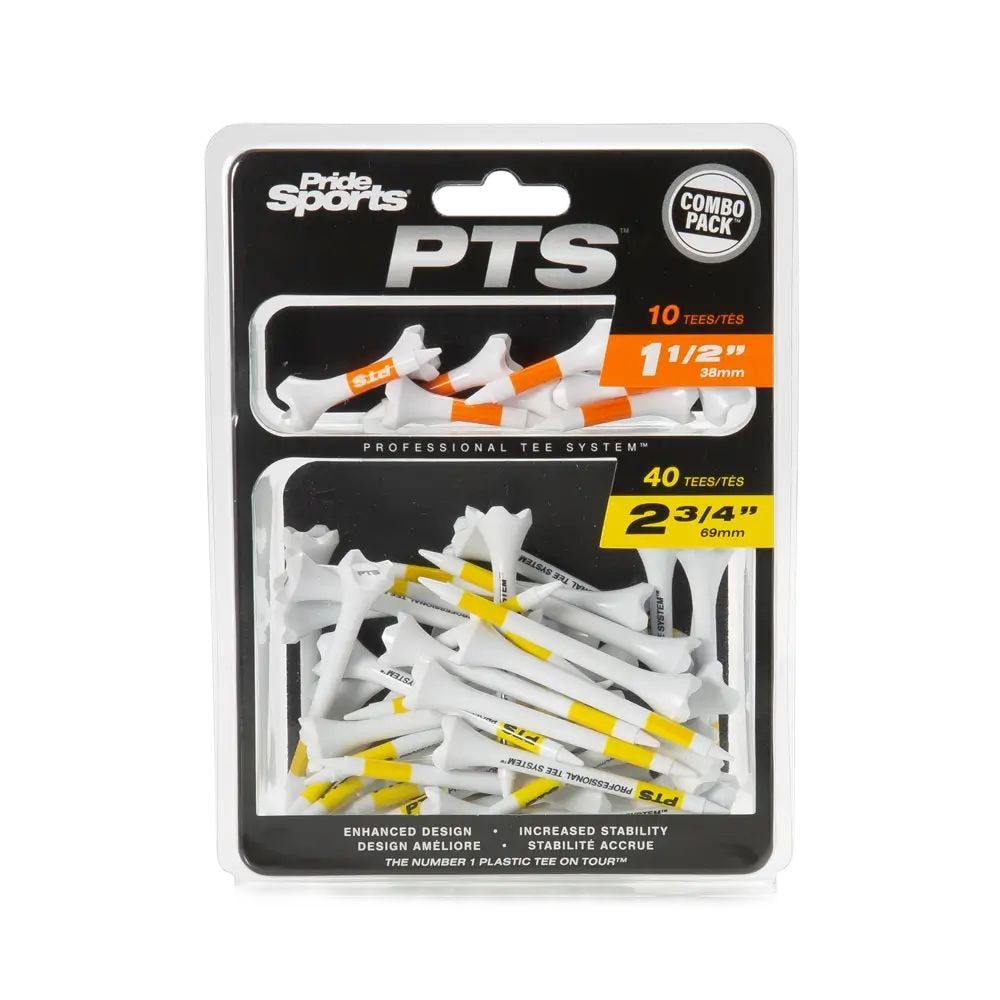 Pride evolution plastic golf tee combo pack, 40-pk, weiß