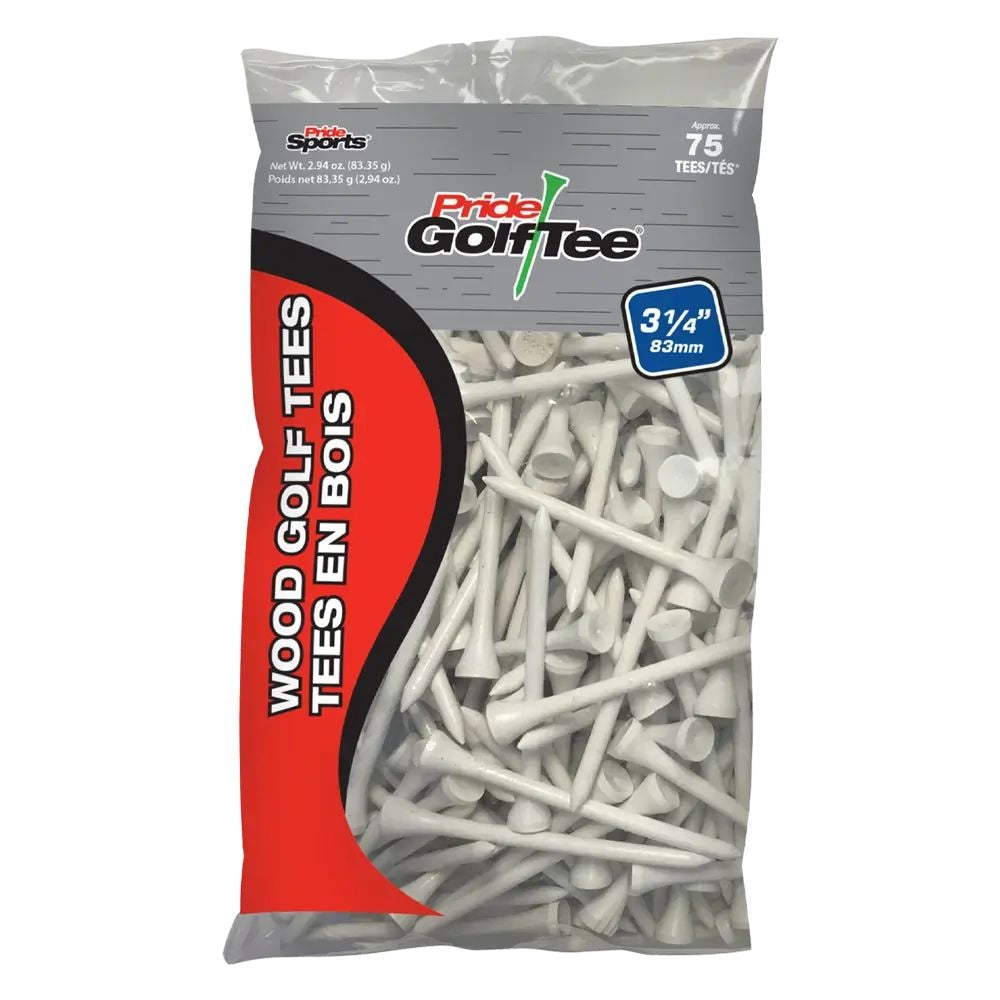 Pride biologisch abbaubares Hartholz-Golf-T-Stück, 3-1/4-in, 50-pk, weiß