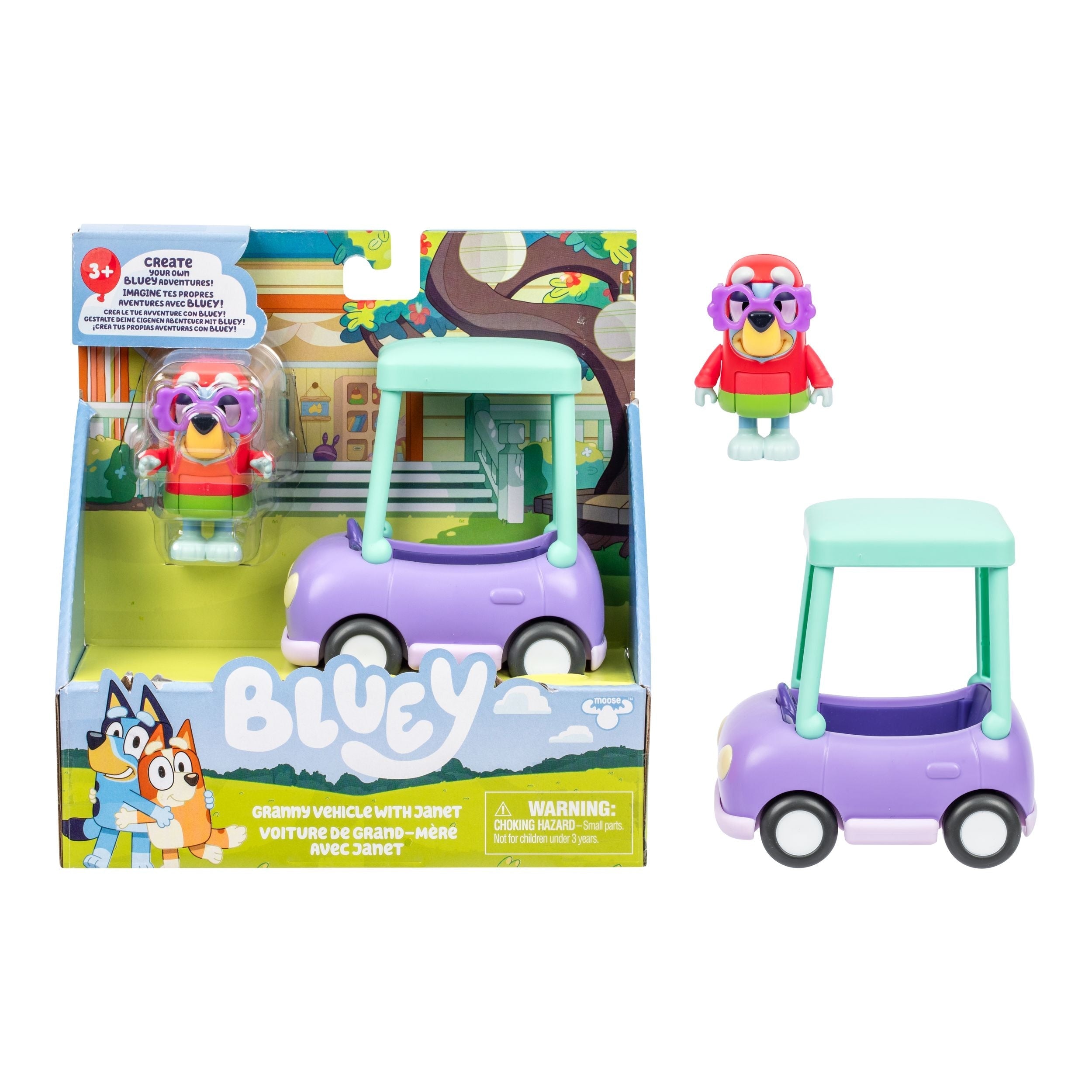 Bluey Oma-Fahrzeug mit janet interaktivem Playset