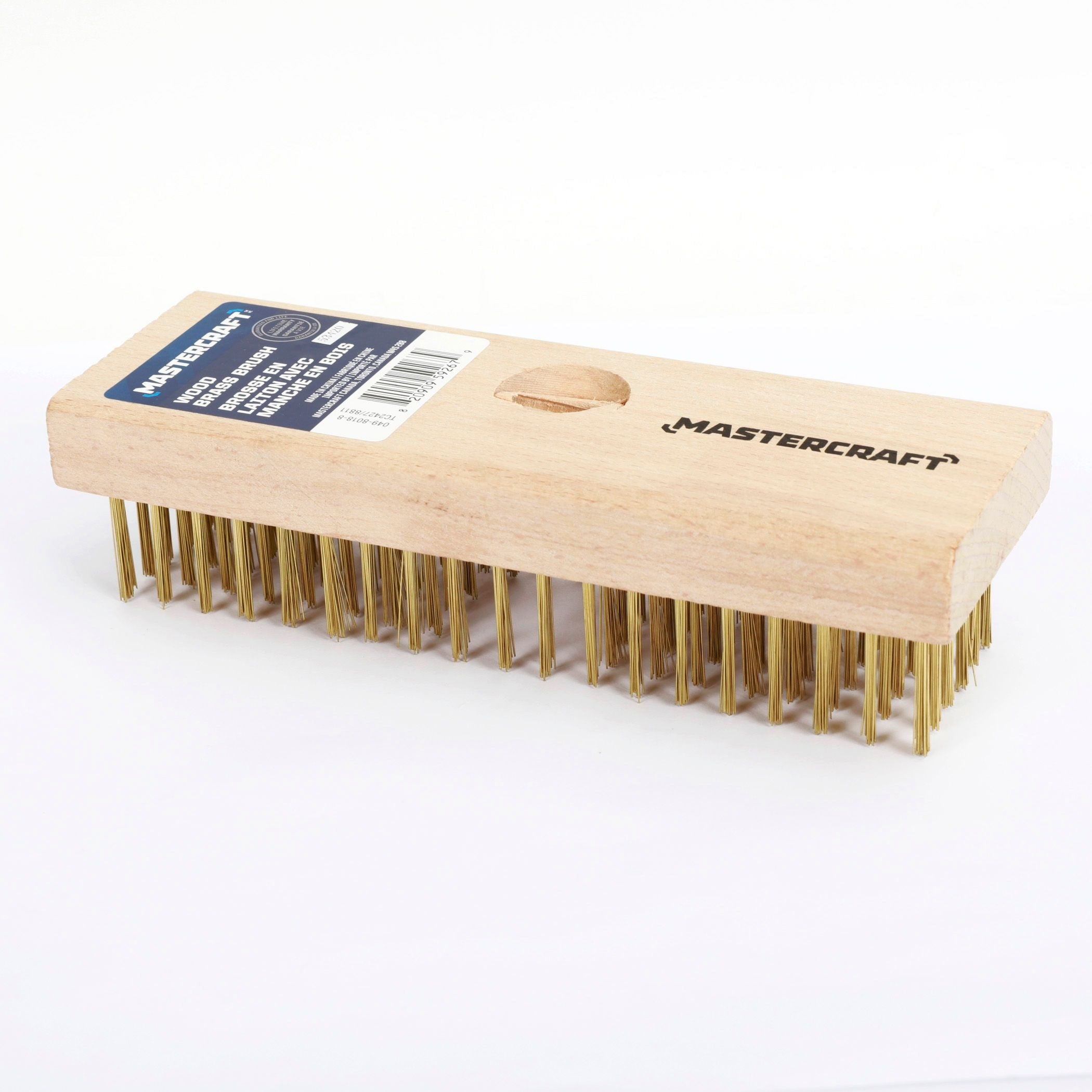 Mastercraft Bürste aus Holz und Messing, reinigt/entfernt Farbe, Rost und Schmutz aus Metall