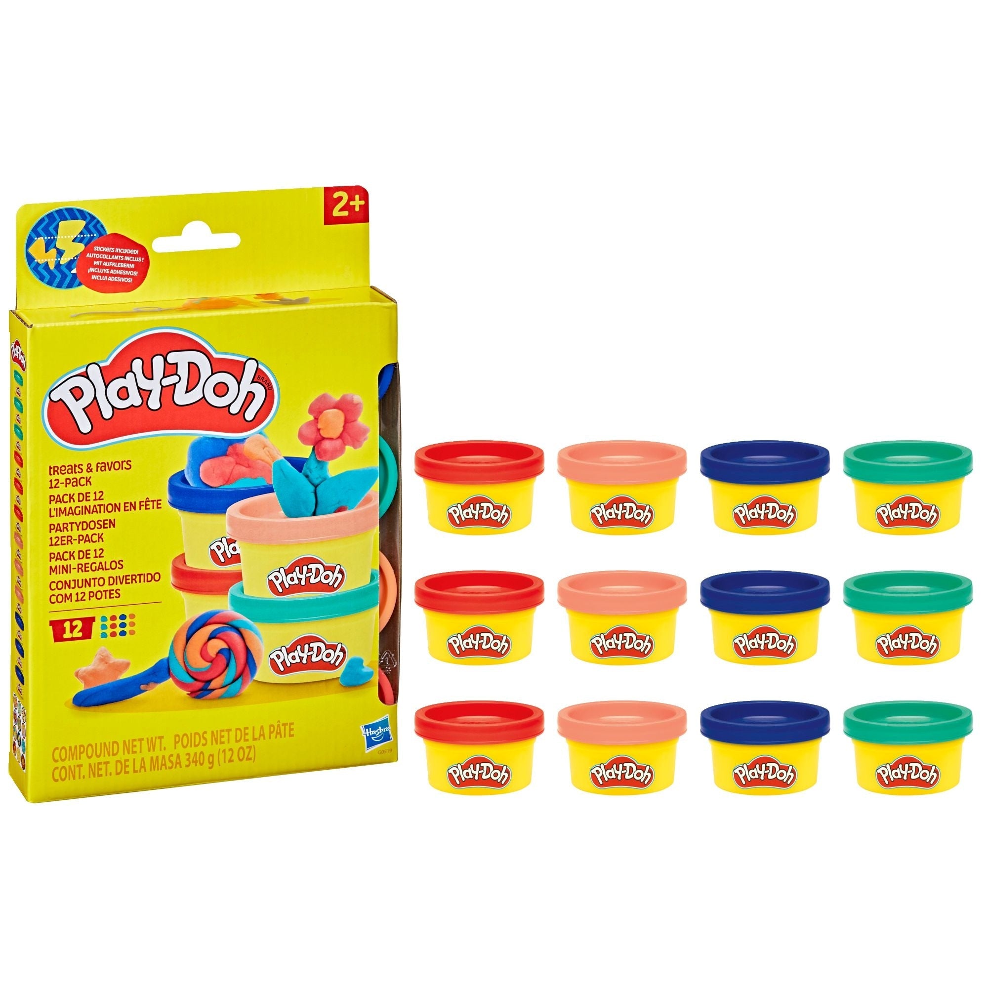 Play-Doh 4-Farben-Share-Bag für Partys, 1-oz, 12-pc