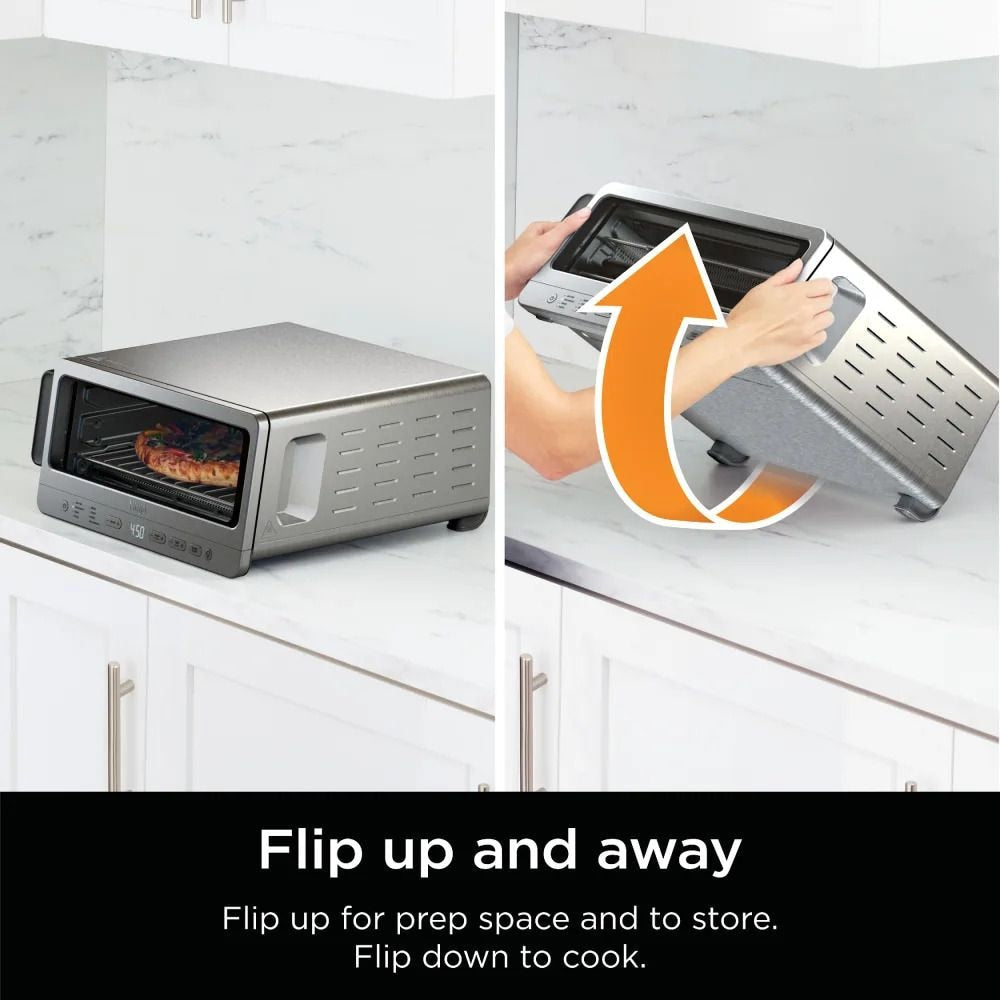 Ninja Flip Platz sparende 8-in-1-Toaster Ofen & Luft Fritteuse