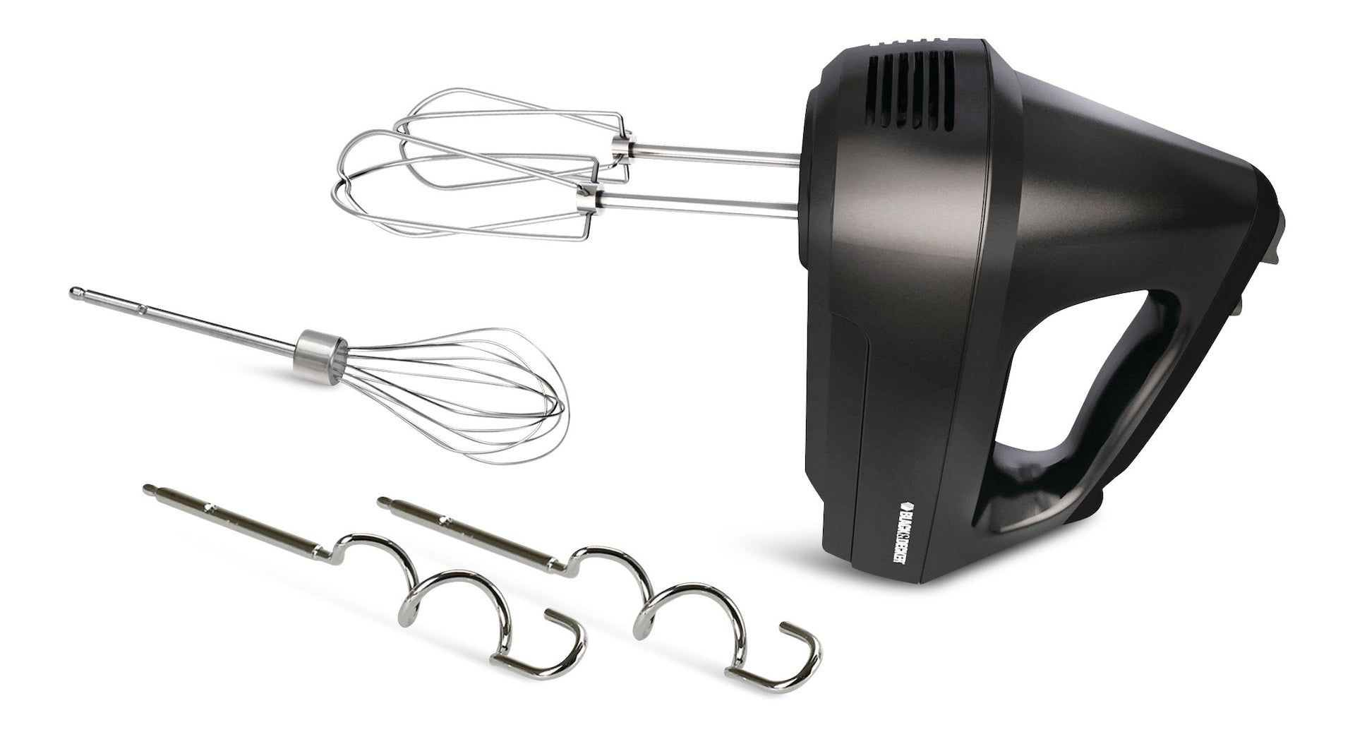 Black & Decker 6-Gangs-Handmixer mit Lagergehäuse schwarz