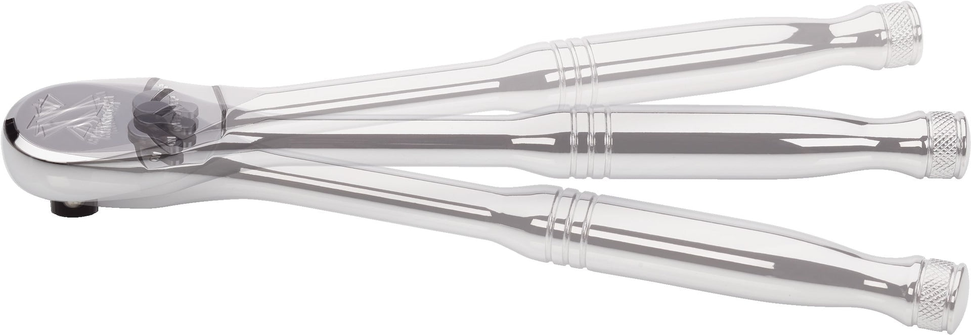 MAXIMUM 3/8-in-Antrieb 90-Zahn-Ratsche, CRV, Nickel-Chrom-plattierung, 8-in