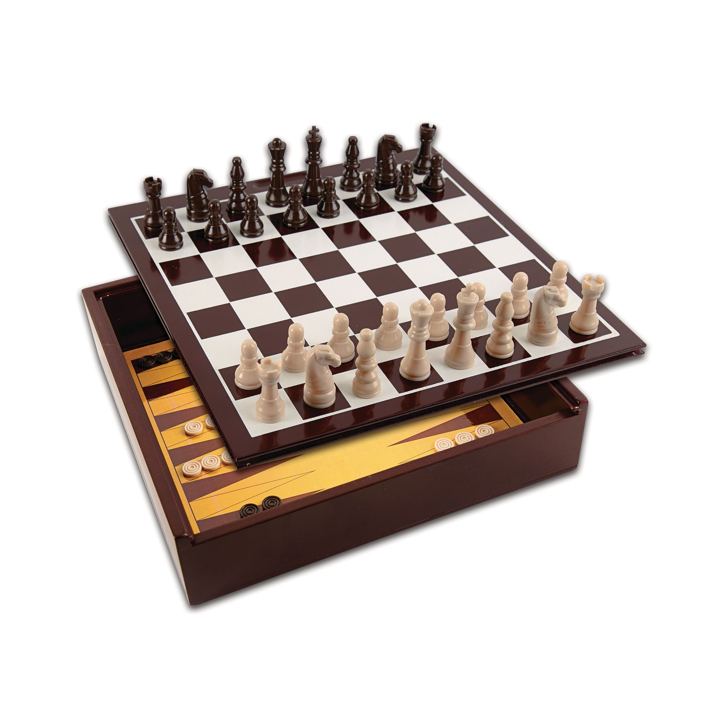 Classic 10-in-1-Holzspiel mit langlebiger Aufbewahrungsbox