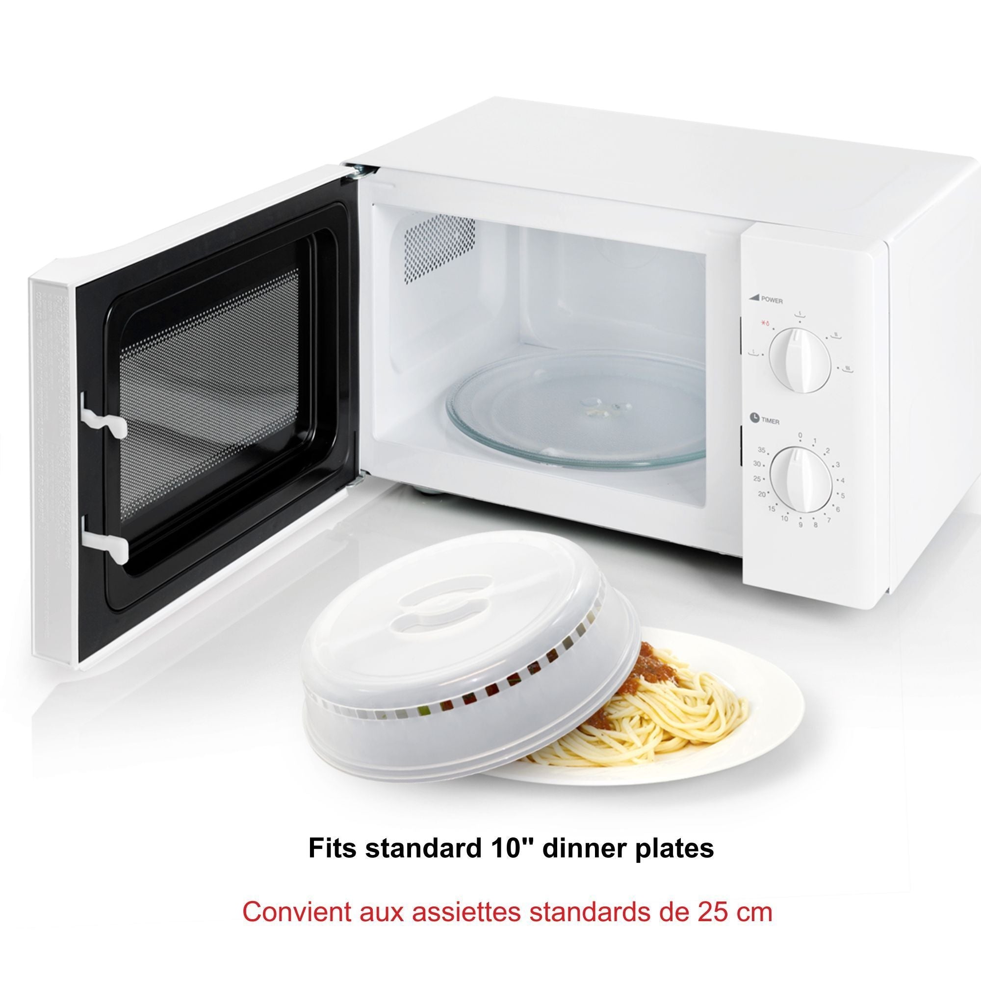 Starfrit Mikrowellen-Lebensmittelabdeckung/Platterabdeckung bpa-frei, Geschirrspülersicher, 25,4 cm