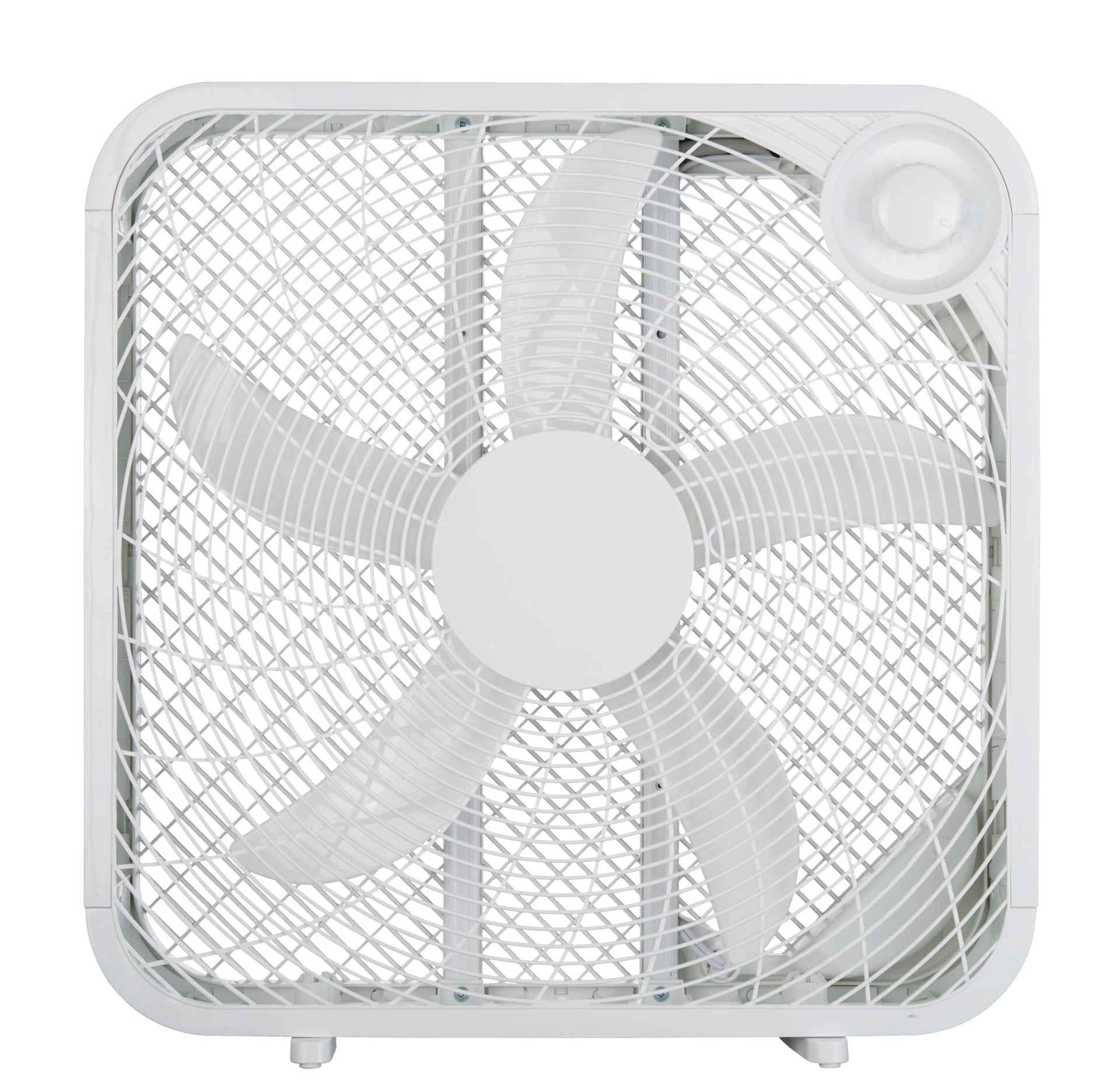 For Living tragbare Box/Bodenventilator aus Kunststoff mit 5 Klingen, 2-Gang, weiß, 20-in