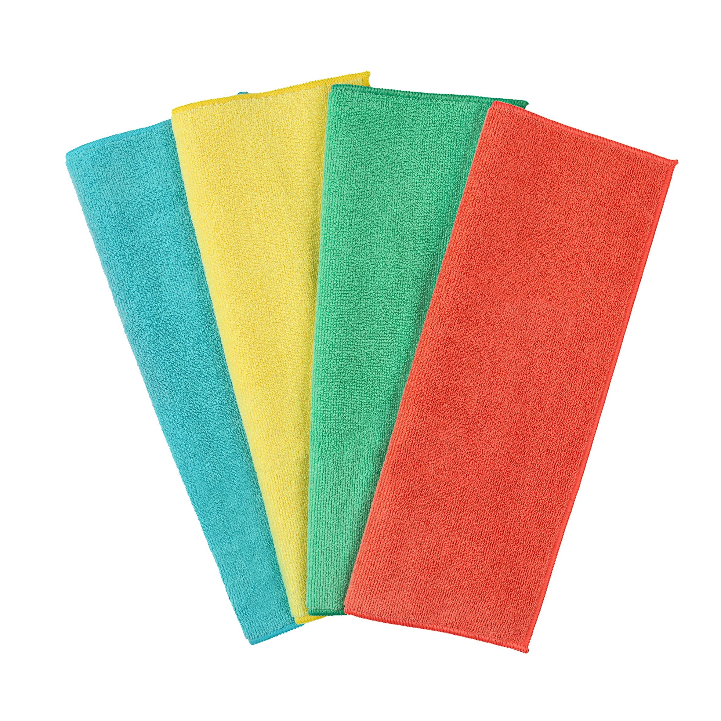 FRANK Allzweckmaschinenwaschbare Mikrofasertücher, in verschiedenen Farben, 4-pk