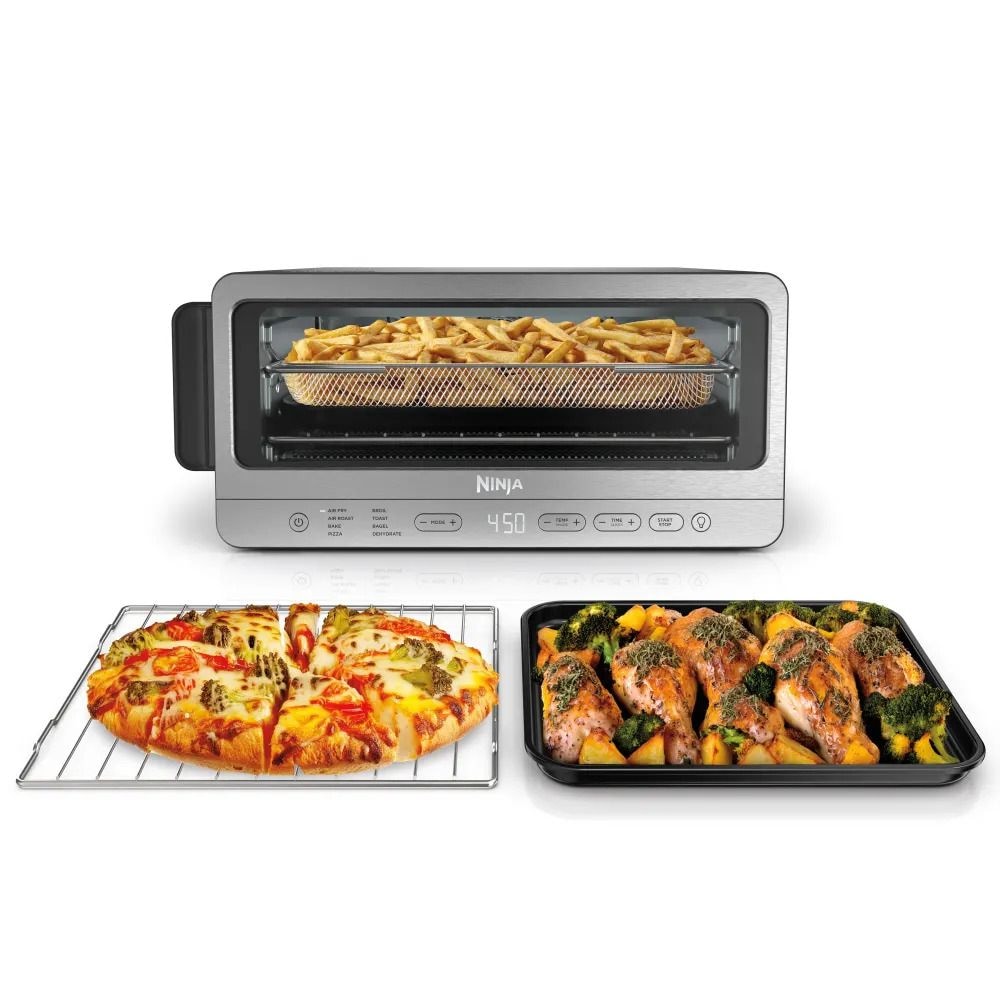 Ninja Flip Platz sparende 8-in-1-Toaster Ofen & Luft Fritteuse