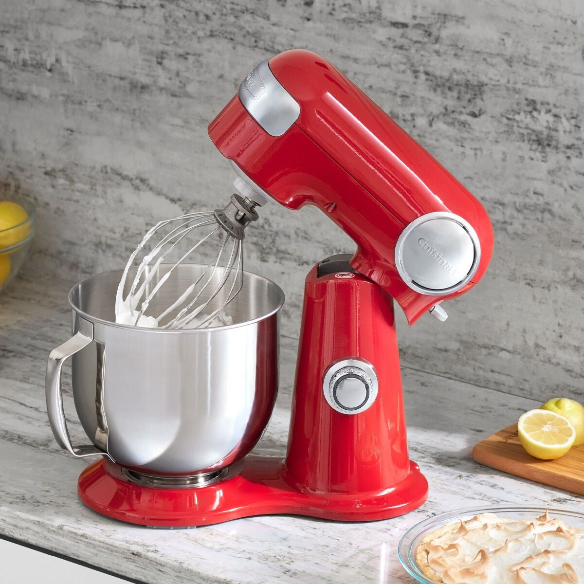 Cuisinart Precision Master Tilt-Head Standmixer mit 12 Gängen, rot, 5,5qt