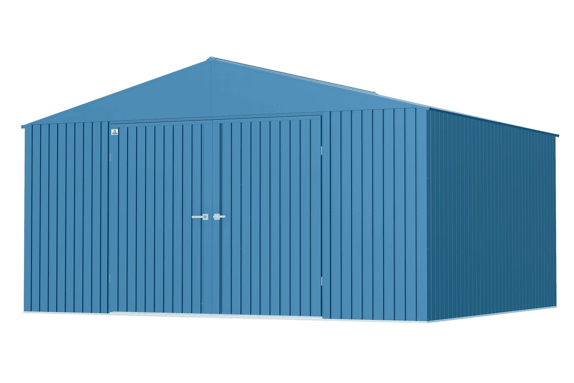Arrow Elite 14x12-ft blau grau korrosionsbeständiger Stahlschuppen