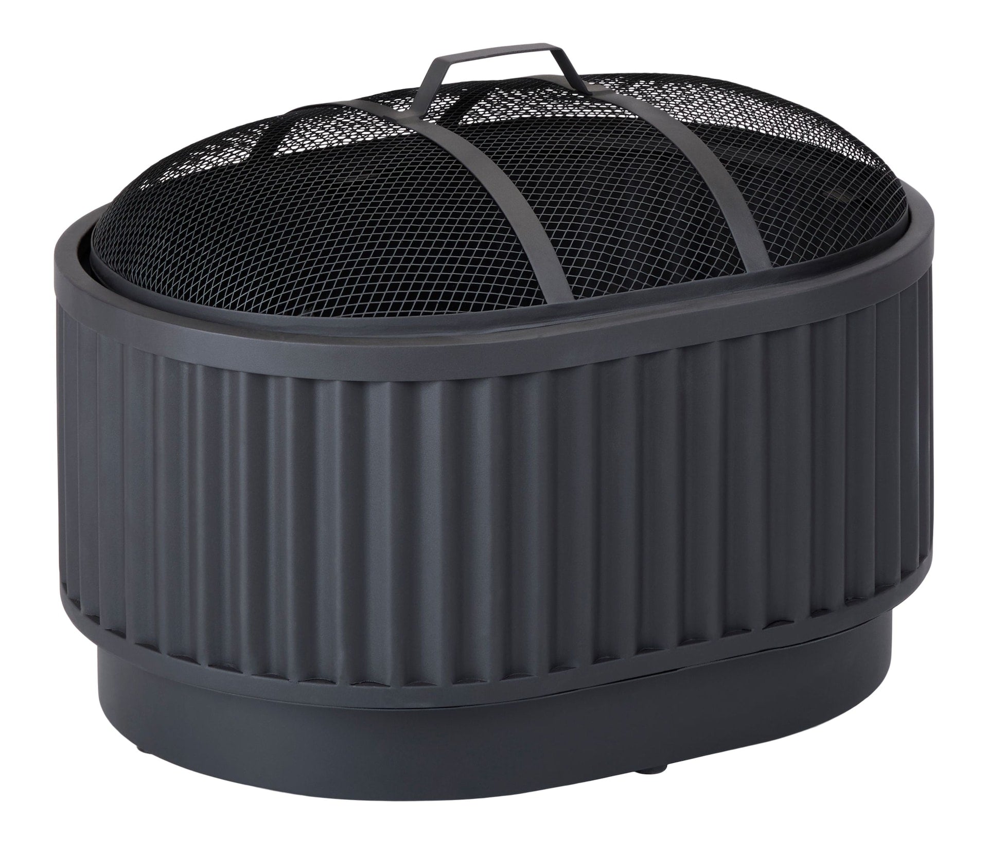 CANVAS Barbeau-Oval-Flötholzfeuerstelle, 28-in, schwarz
